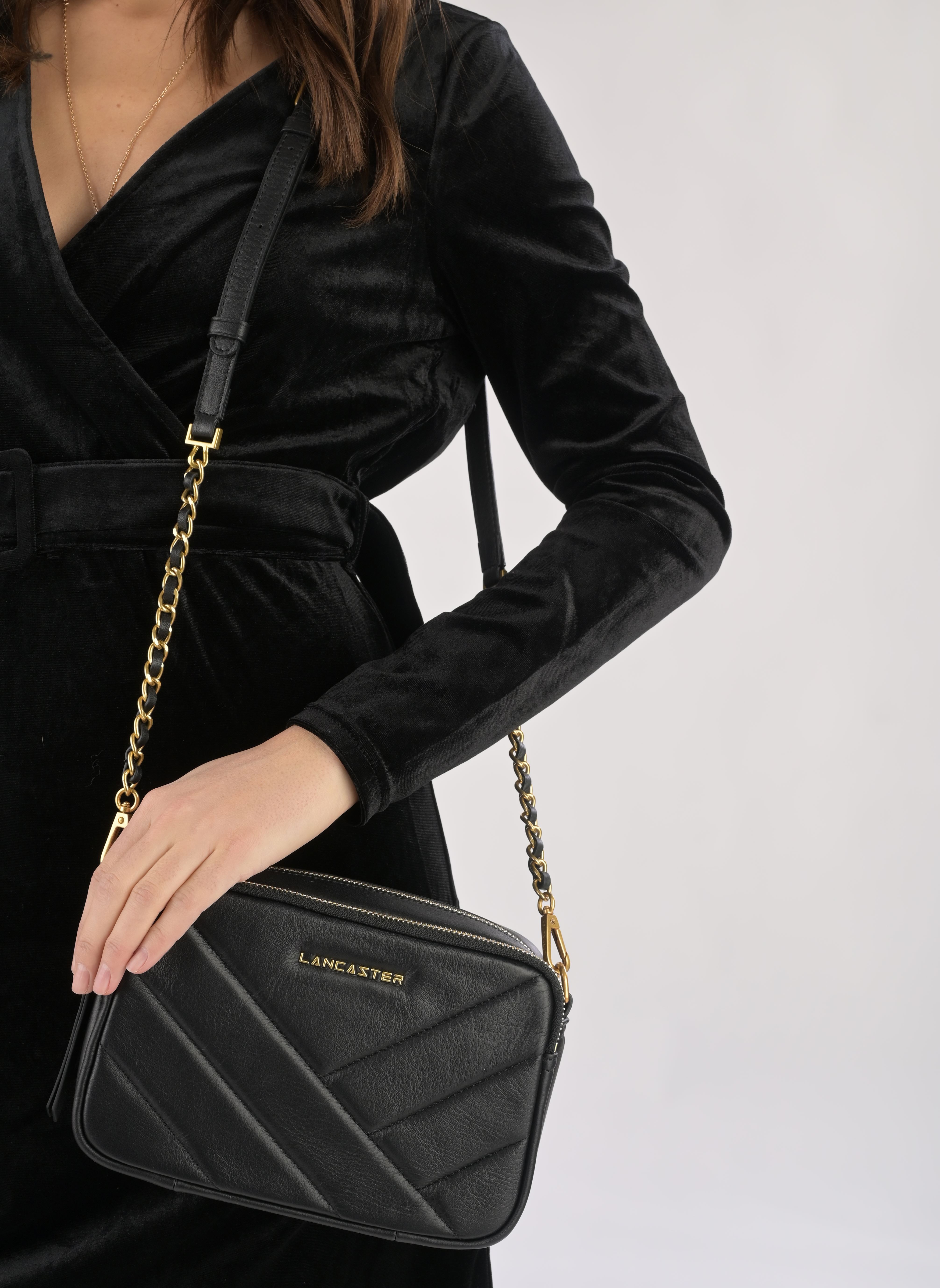 Bandolera Sac trotteur Zippé Soft Matelassé mujer negro Lancaster Bandolera Sac trotteur Zippé Soft Matelassé mujer negro NOIR
