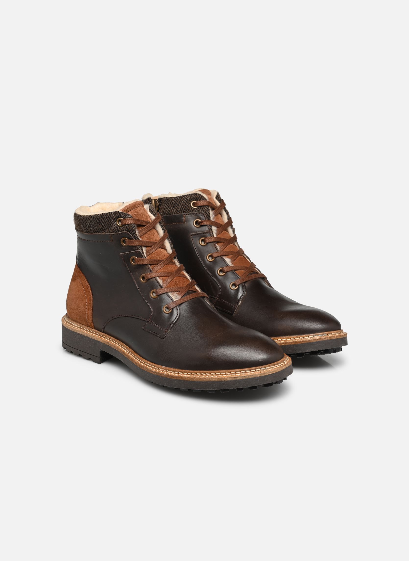 Bottines à lacets Wetowi homme marron Marvin&Co Bottines à lacets Wetowi homme marron Marron foncé