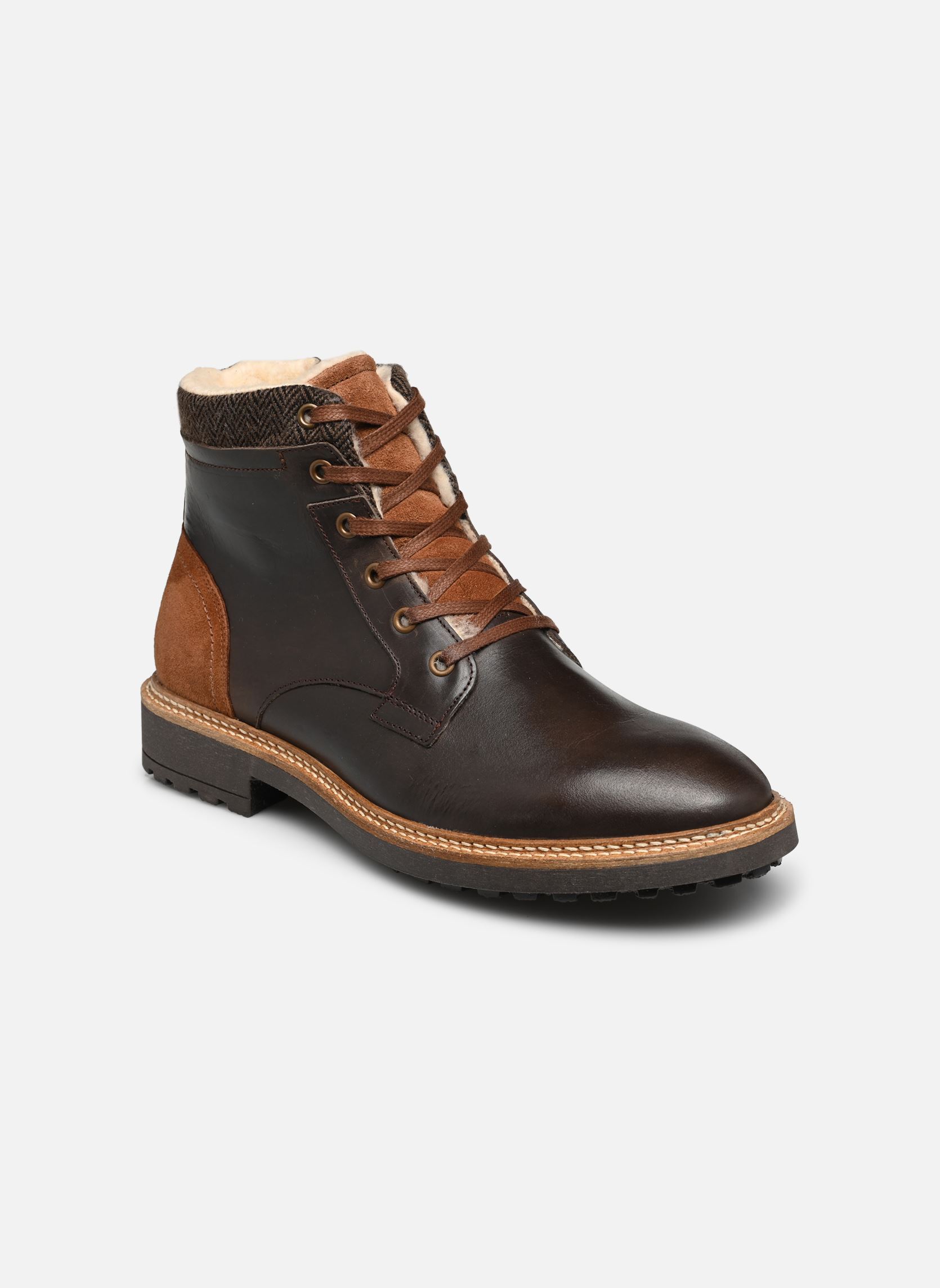 Bottines à lacets Wetowi homme marron Marvin&Co Bottines à lacets Wetowi homme marron Marron foncé