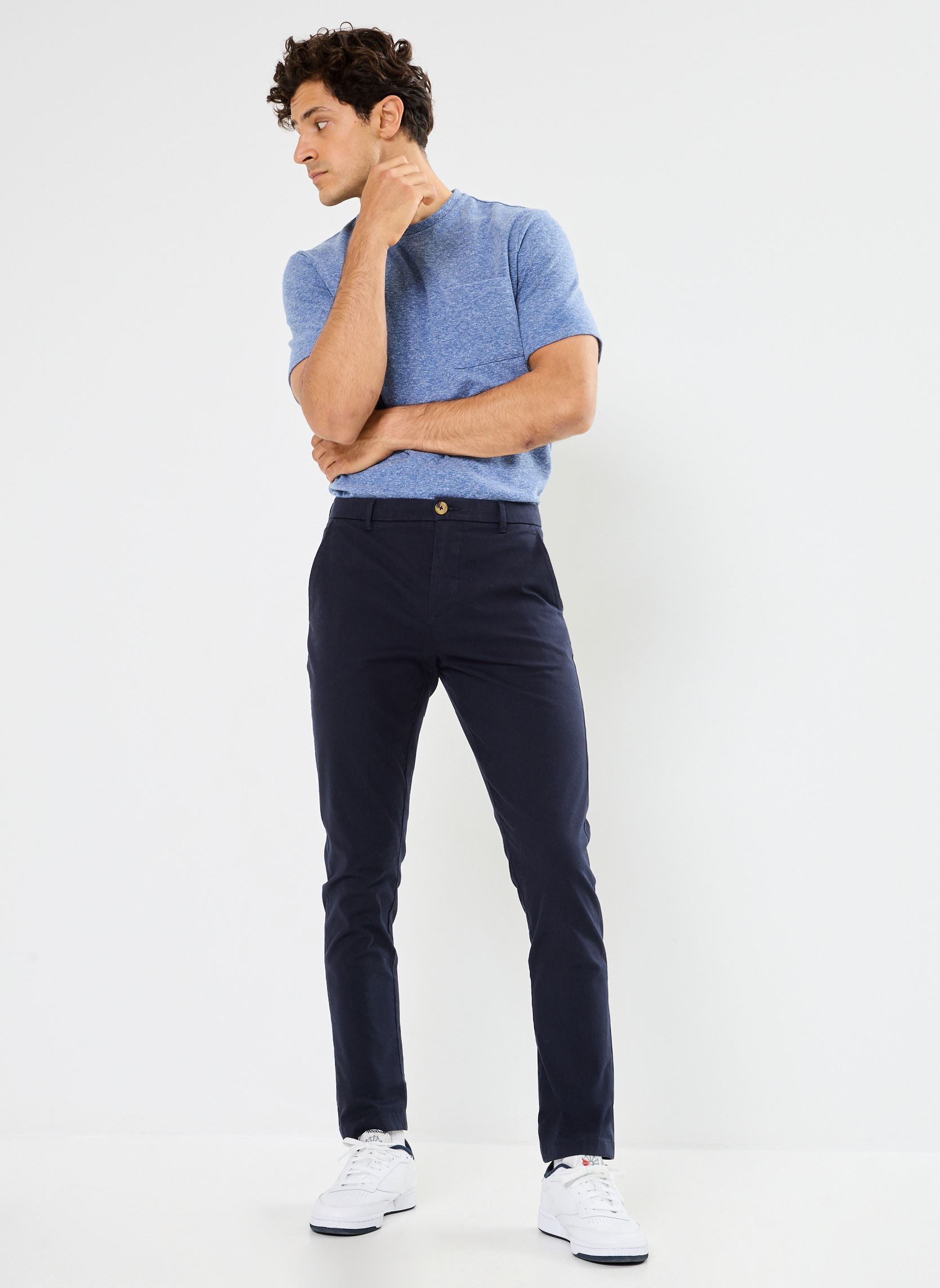 Pantalons chino PASCAL homme bleu Marvin&Co Pantalons chino PASCAL homme bleu NIGHT SKY