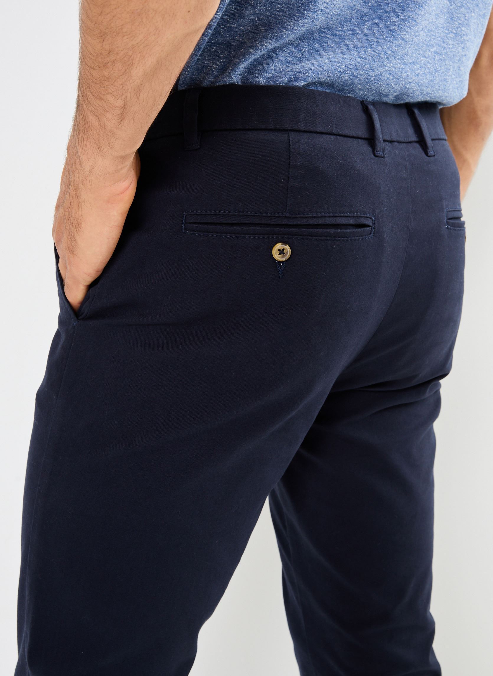 Pantalons chino PASCAL homme bleu Marvin&Co Pantalons chino PASCAL homme bleu NIGHT SKY