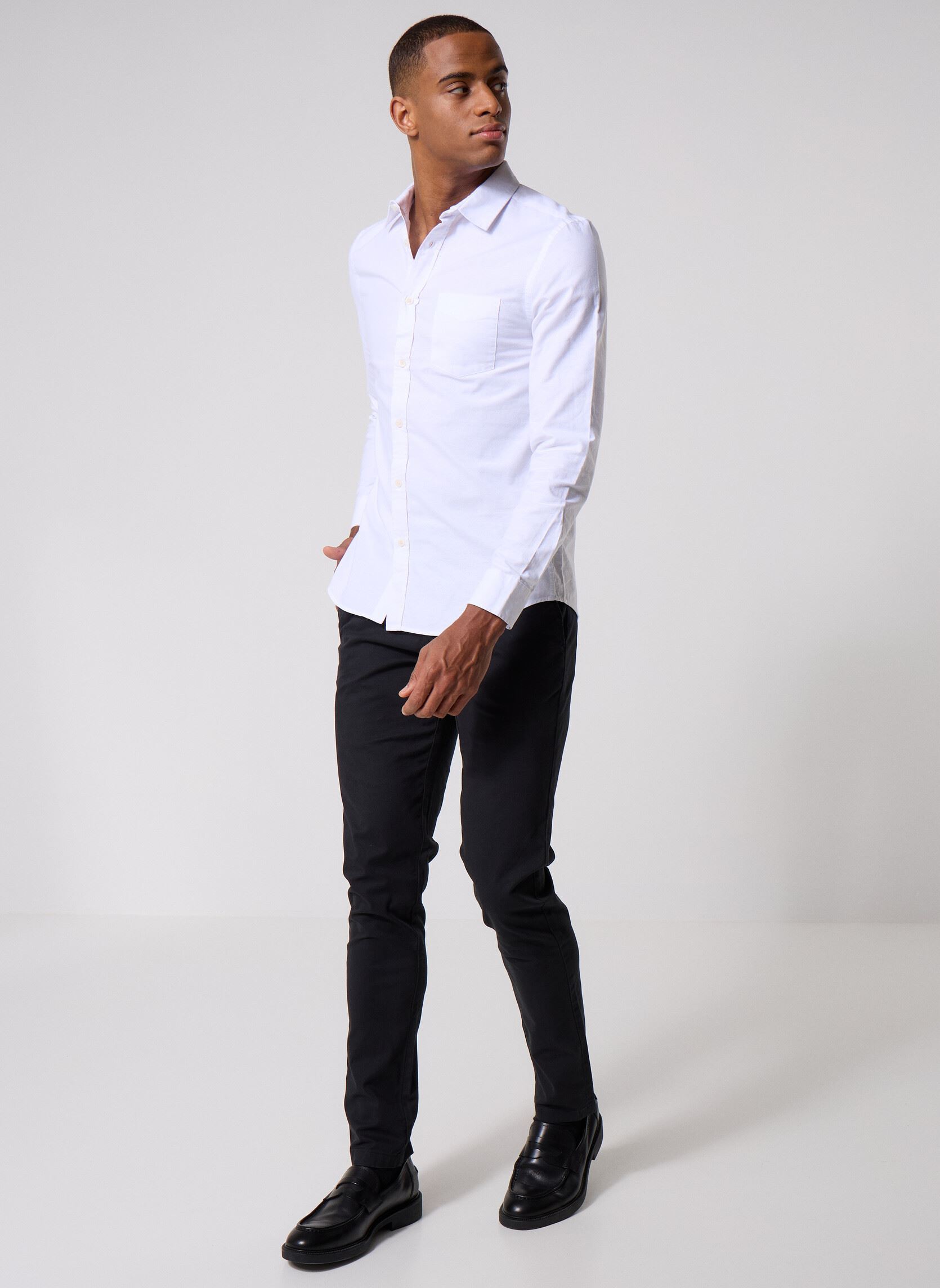 Pantalons chino PASCAL homme noir Marvin&Co Pantalons chino PASCAL homme noir JET BLACK
