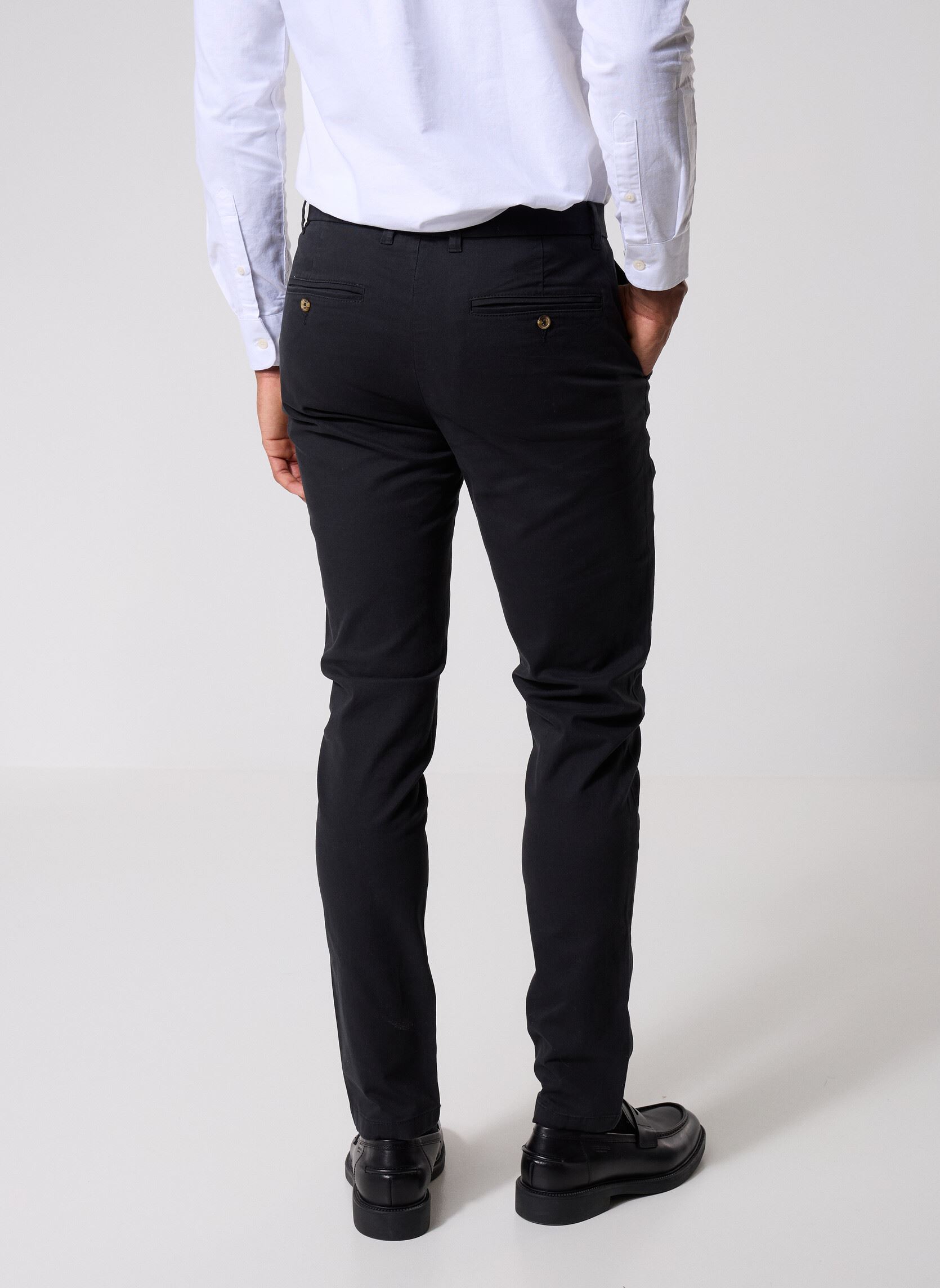 Pantalons chino PASCAL homme noir Marvin&Co Pantalons chino PASCAL homme noir JET BLACK