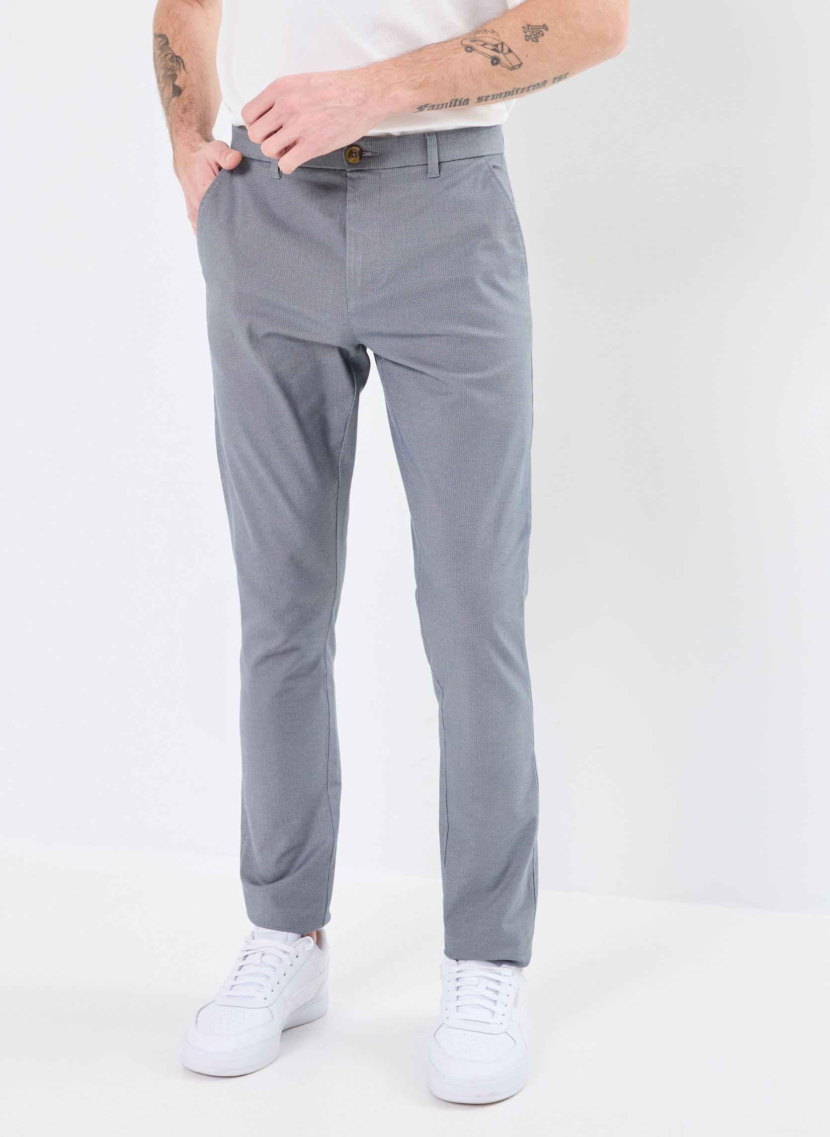 Pantalons chino PASCAL homme gris Marvin&Co Pantalons chino PASCAL homme gris GRIFFIN