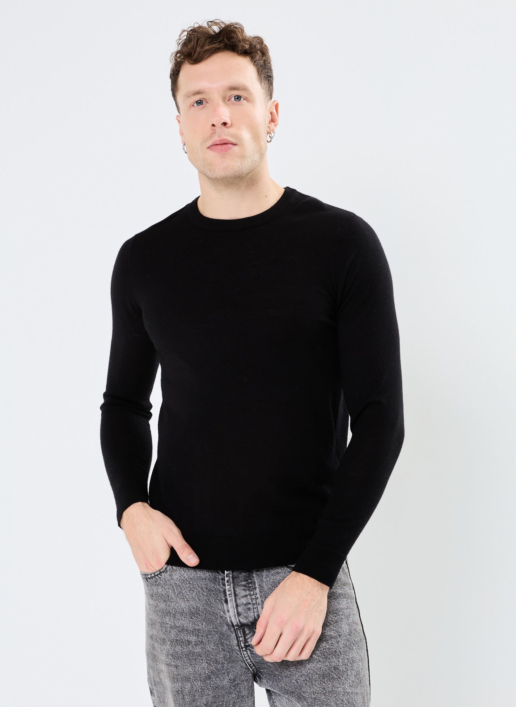 Pulls GUILLAUME laine homme noir Marvin&Co Pulls GUILLAUME laine homme noir BLACK BEAUTY