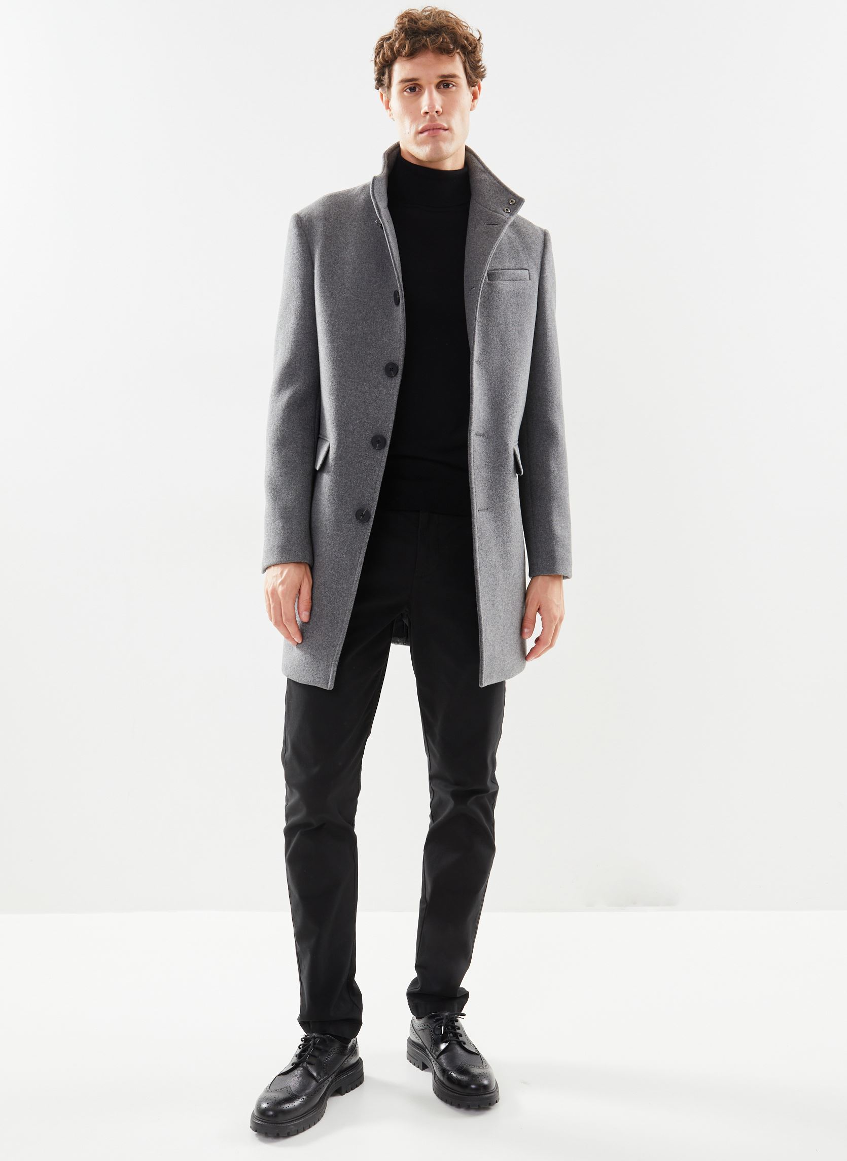 Maglioni GUSTAVE laine uomo nero Marvin&Co Maglioni GUSTAVE laine uomo nero BLACK BEAUTY