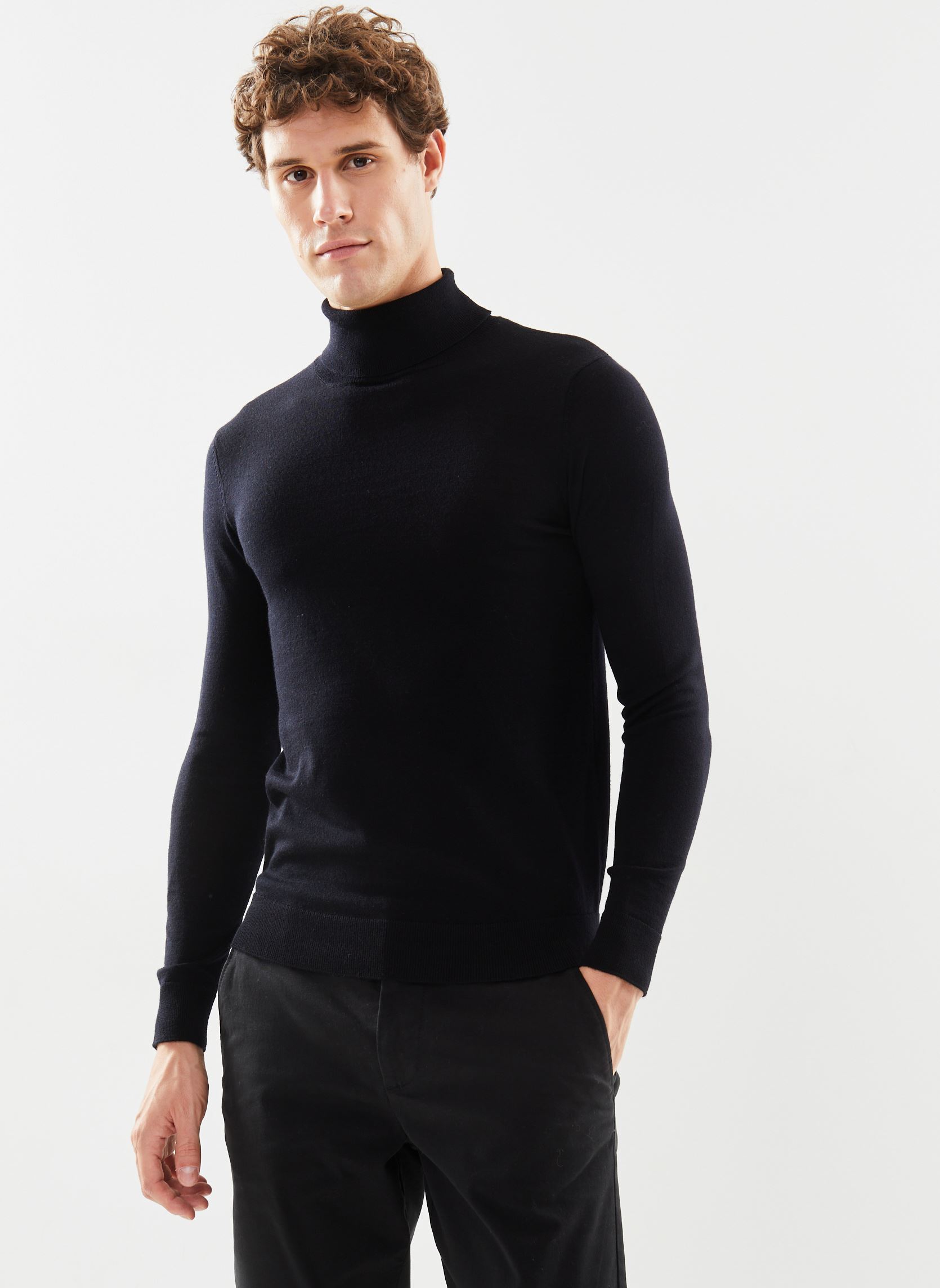 Maglioni GUSTAVE laine uomo nero Marvin&Co Maglioni GUSTAVE laine uomo nero BLACK BEAUTY