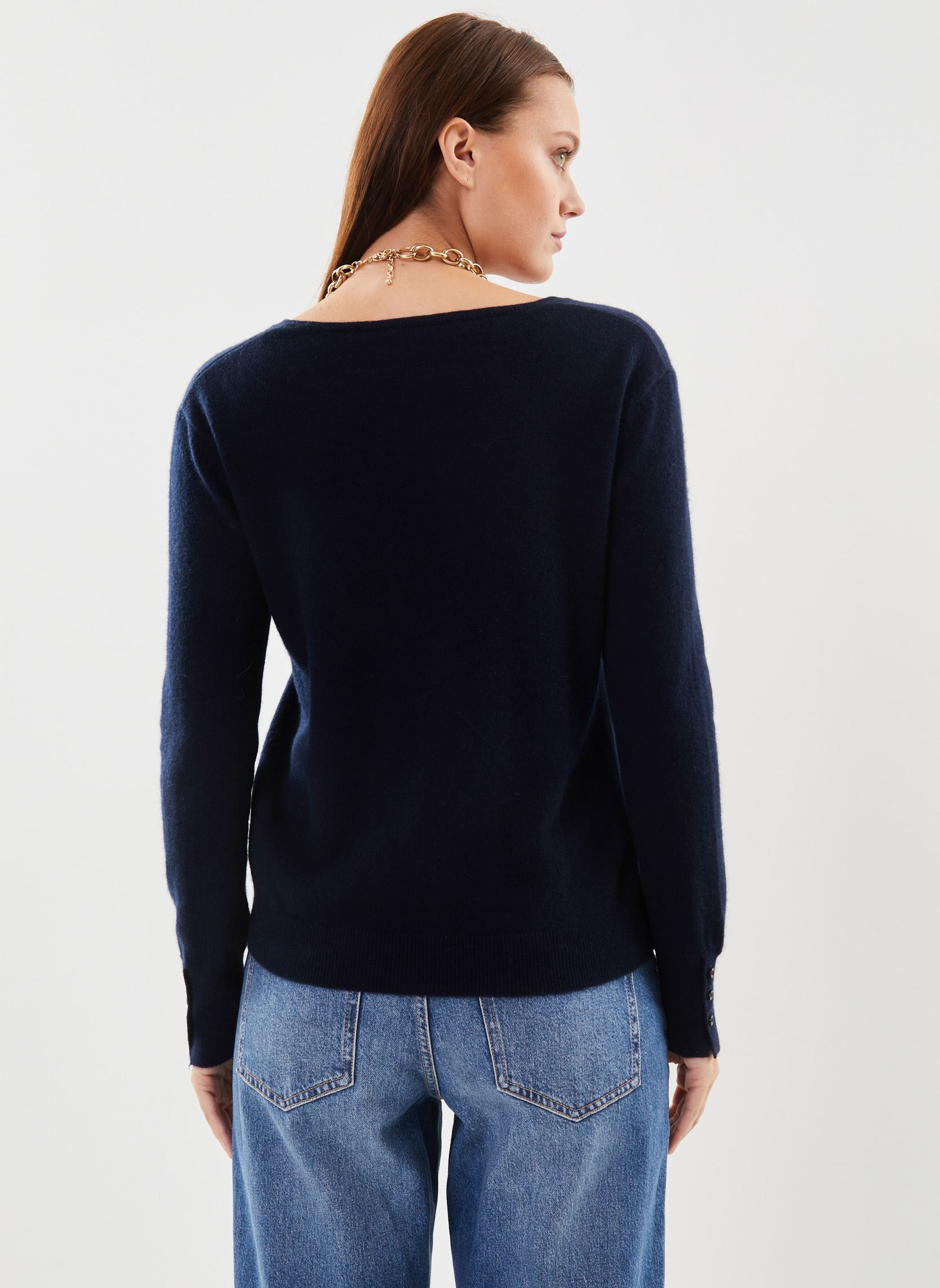 Pullover GABRIELLE cachemire damen blau Georgia Rose Pullover GABRIELLE cachemire damen blau MARINE