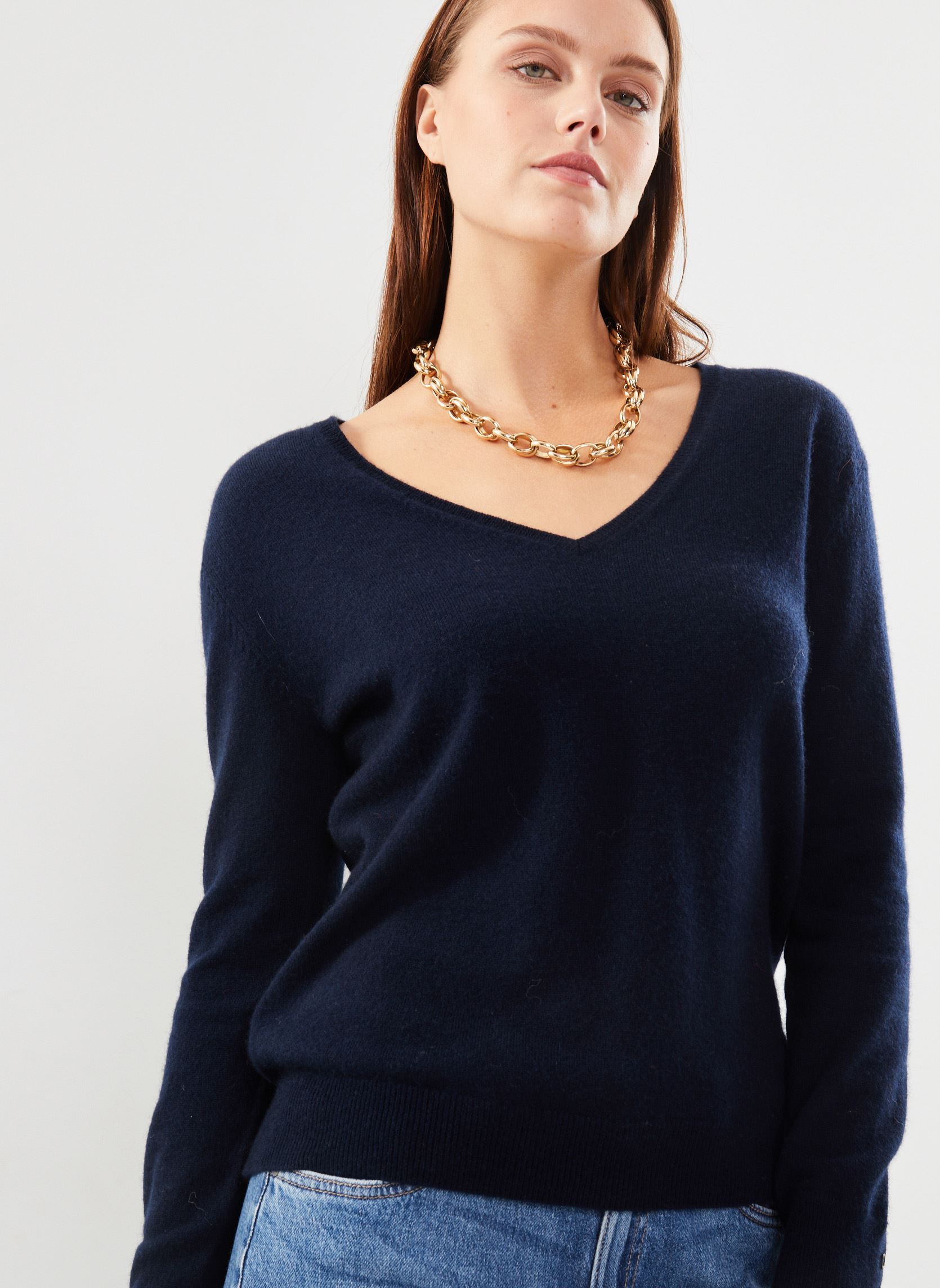 Pullover GABRIELLE cachemire damen blau Georgia Rose Pullover GABRIELLE cachemire damen blau MARINE
