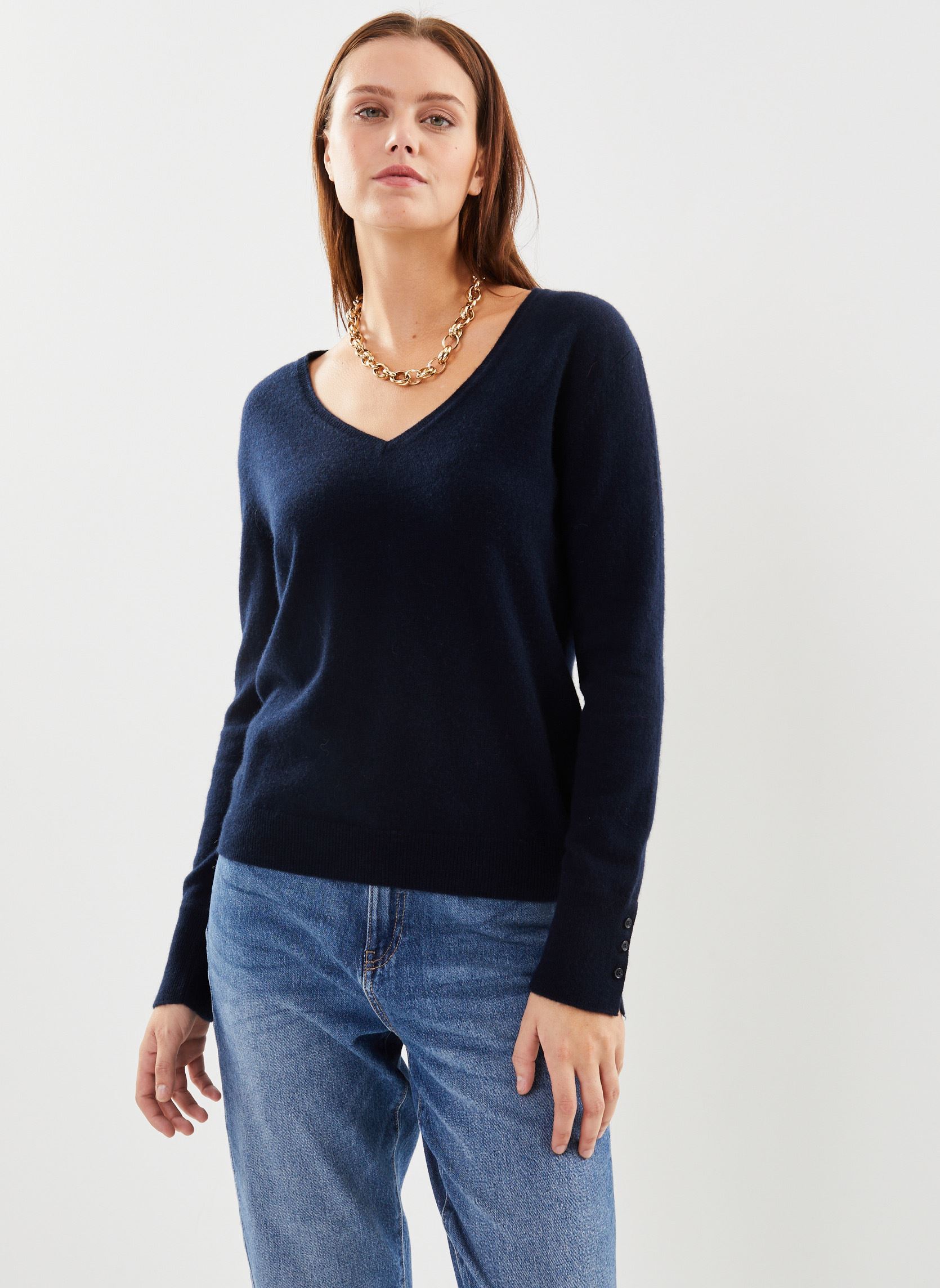 Pullover GABRIELLE cachemire damen blau Georgia Rose Pullover GABRIELLE cachemire damen blau MARINE