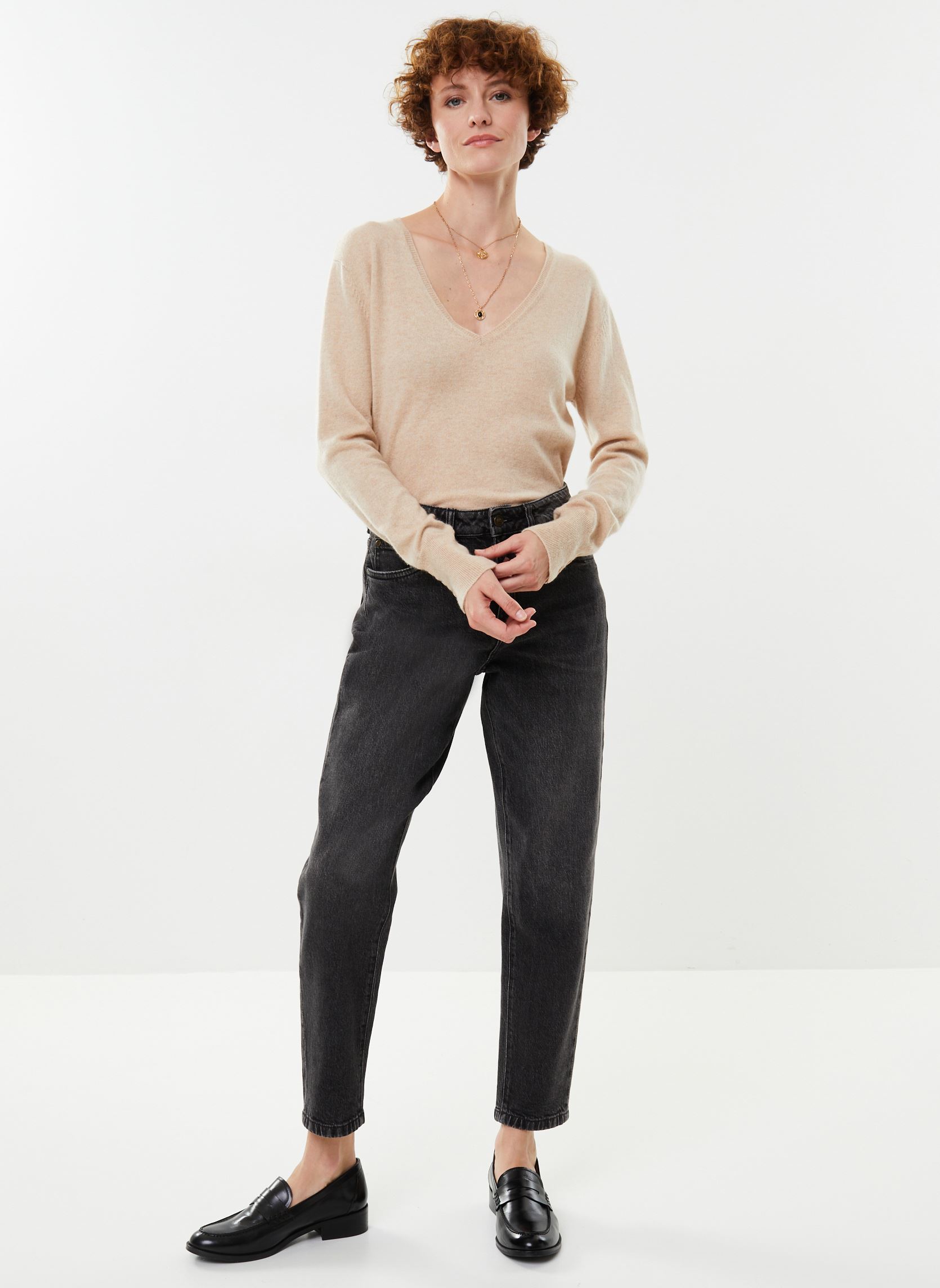 Pullover GABRIELLE cachemire damen beige Georgia Rose Pullover GABRIELLE cachemire damen beige CAPPUCCINO