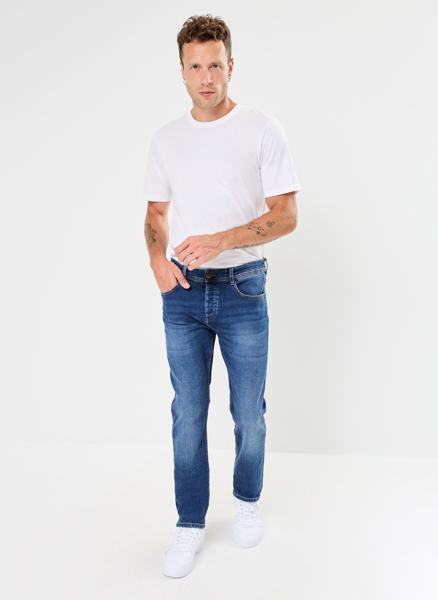 Jeans droit PLUS STONE homme bleu Marvin&Co Jeans droit PLUS STONE homme bleu DENIM STONE
