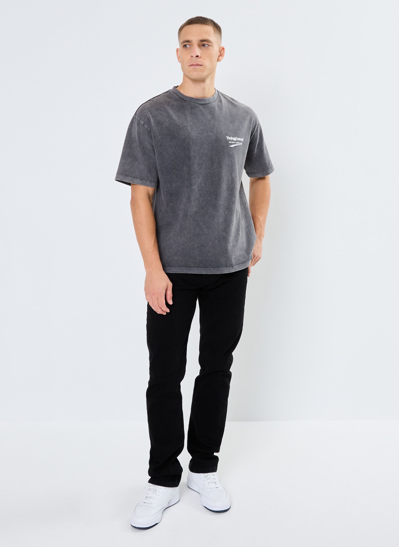 Rechte jeans / Straight Leg Jeans PLUS NOIR heren zwart Marvin&Co Rechte jeans / Straight Leg Jeans PLUS NOIR heren zwart DENIM BLACK