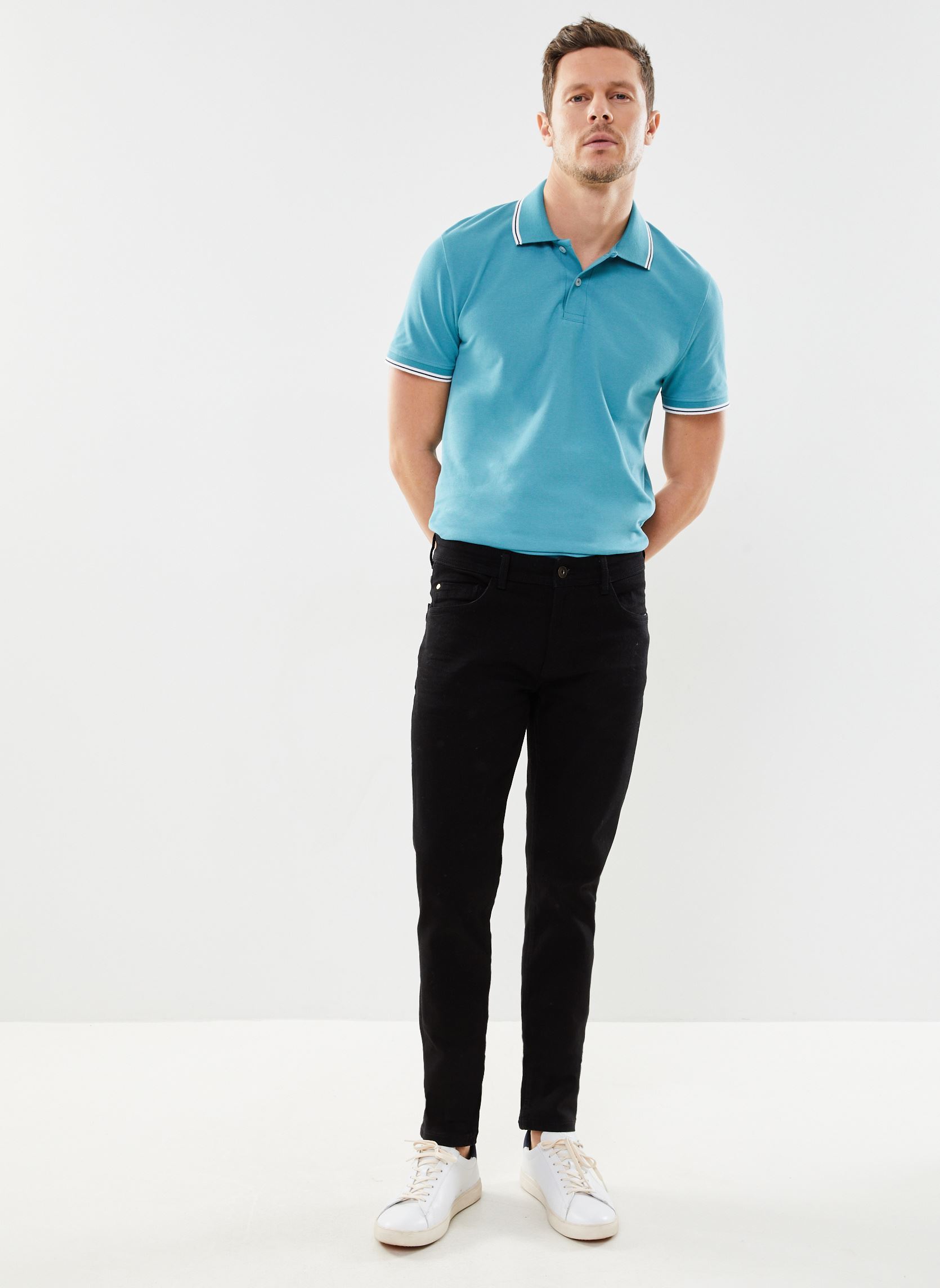 Pantalons slim PAUL homme noir Marvin&Co Pantalons slim PAUL homme noir DENIM BLACK
