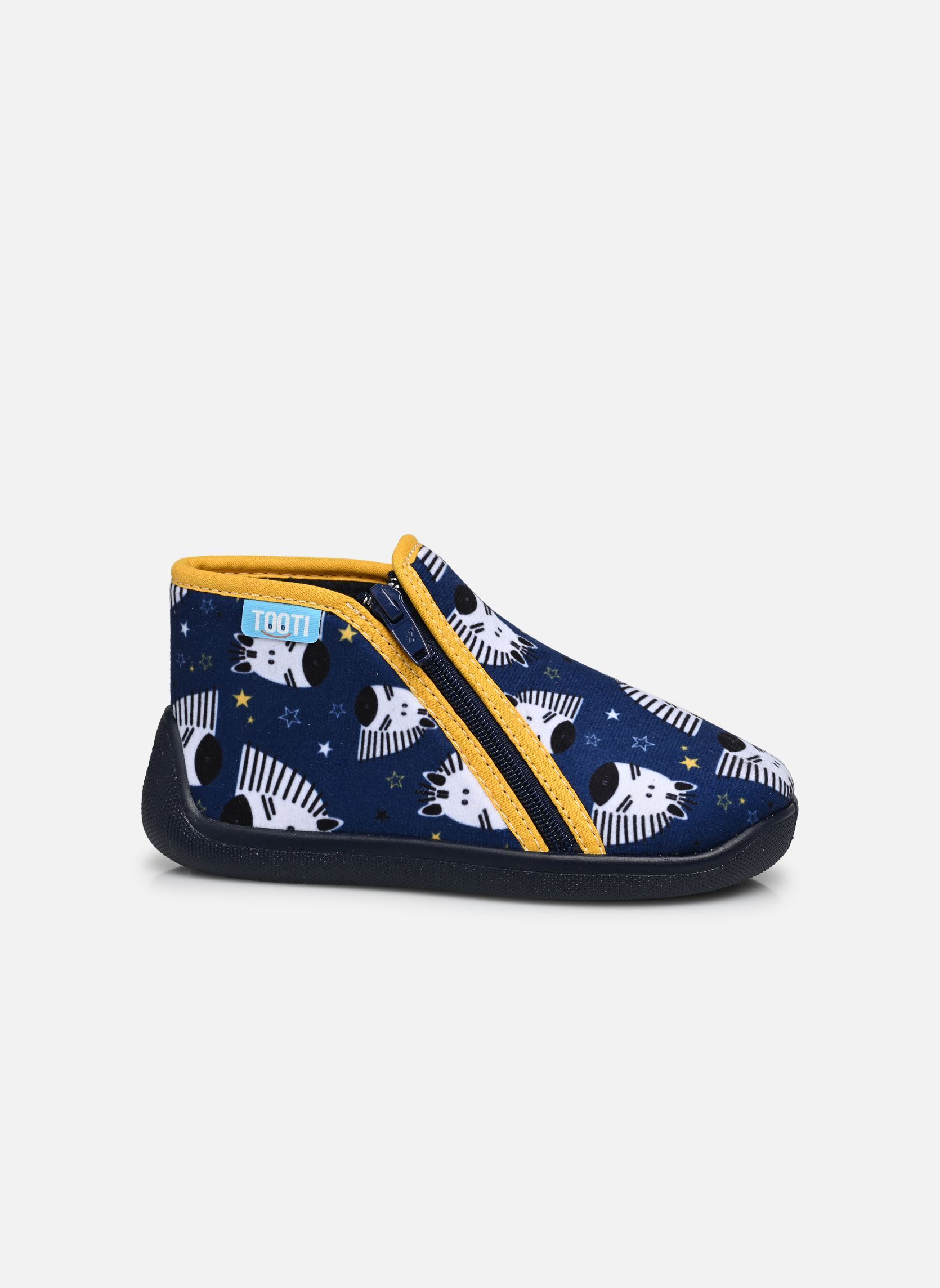 Hausschuhe GRAFF1 0130 ZEBRE jungen blau Tooti Hausschuhe GRAFF1 0130 ZEBRE jungen blau MARINE