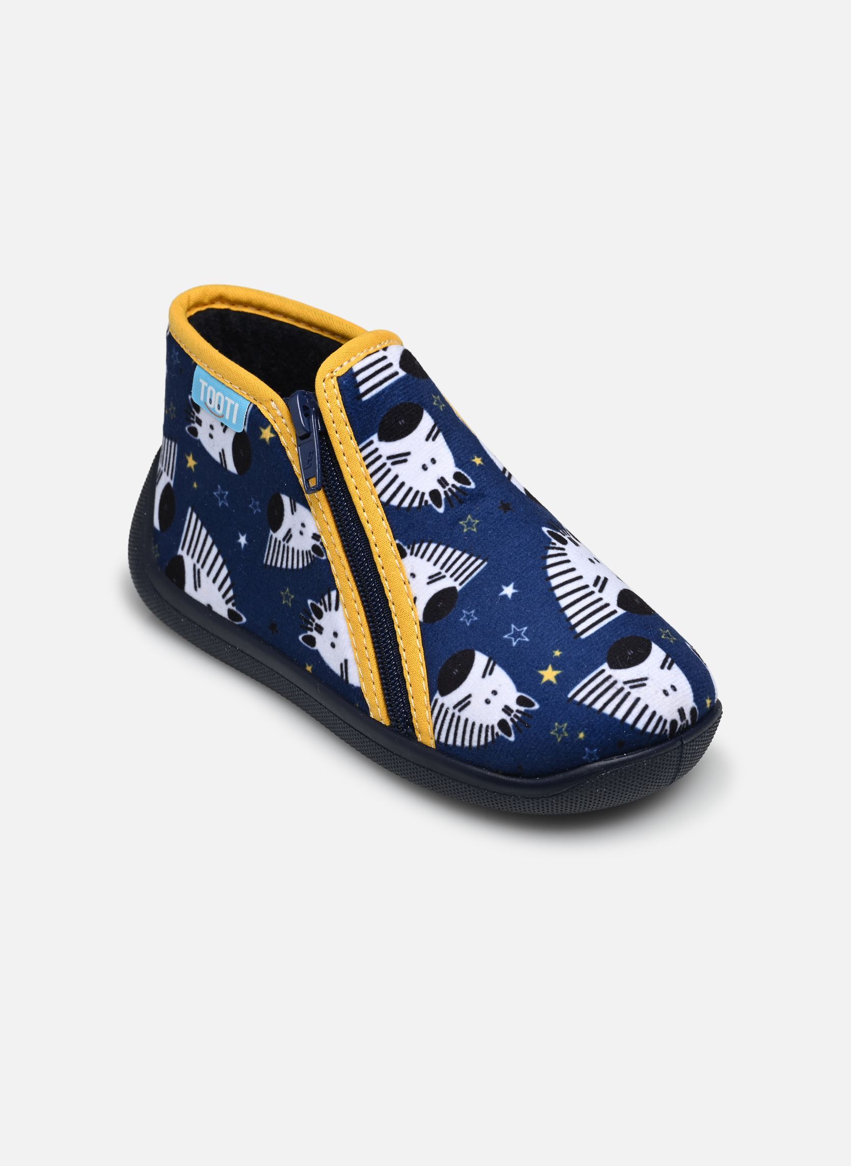 Hausschuhe GRAFF1 0130 ZEBRE jungen blau Tooti Hausschuhe GRAFF1 0130 ZEBRE jungen blau MARINE