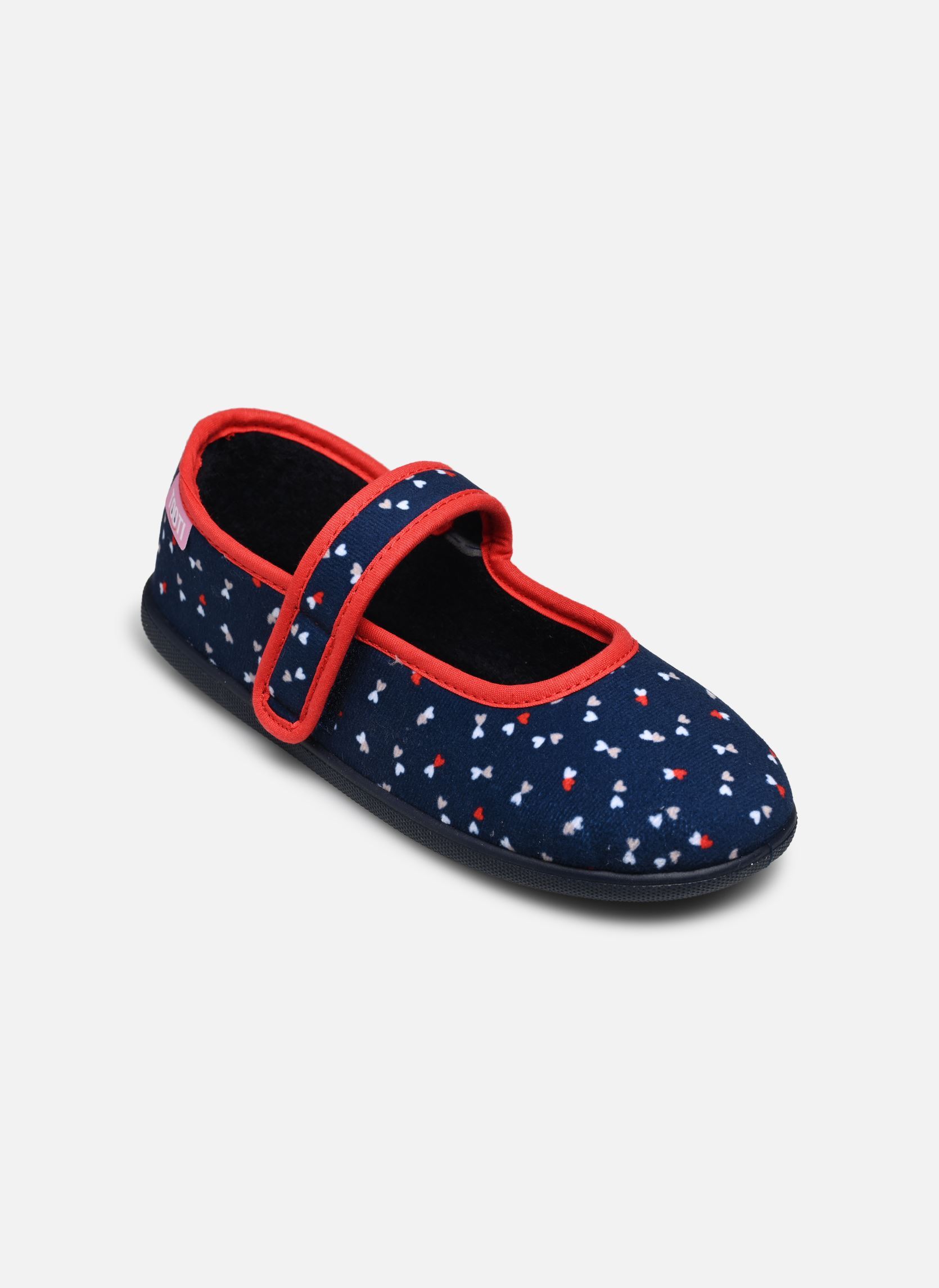 Hausschuhe SIDALE1 0132 MINICOEUR mädchen blau Tooti Hausschuhe SIDALE1 0132 MINICOEUR mädchen blau MARINE/ROUGE