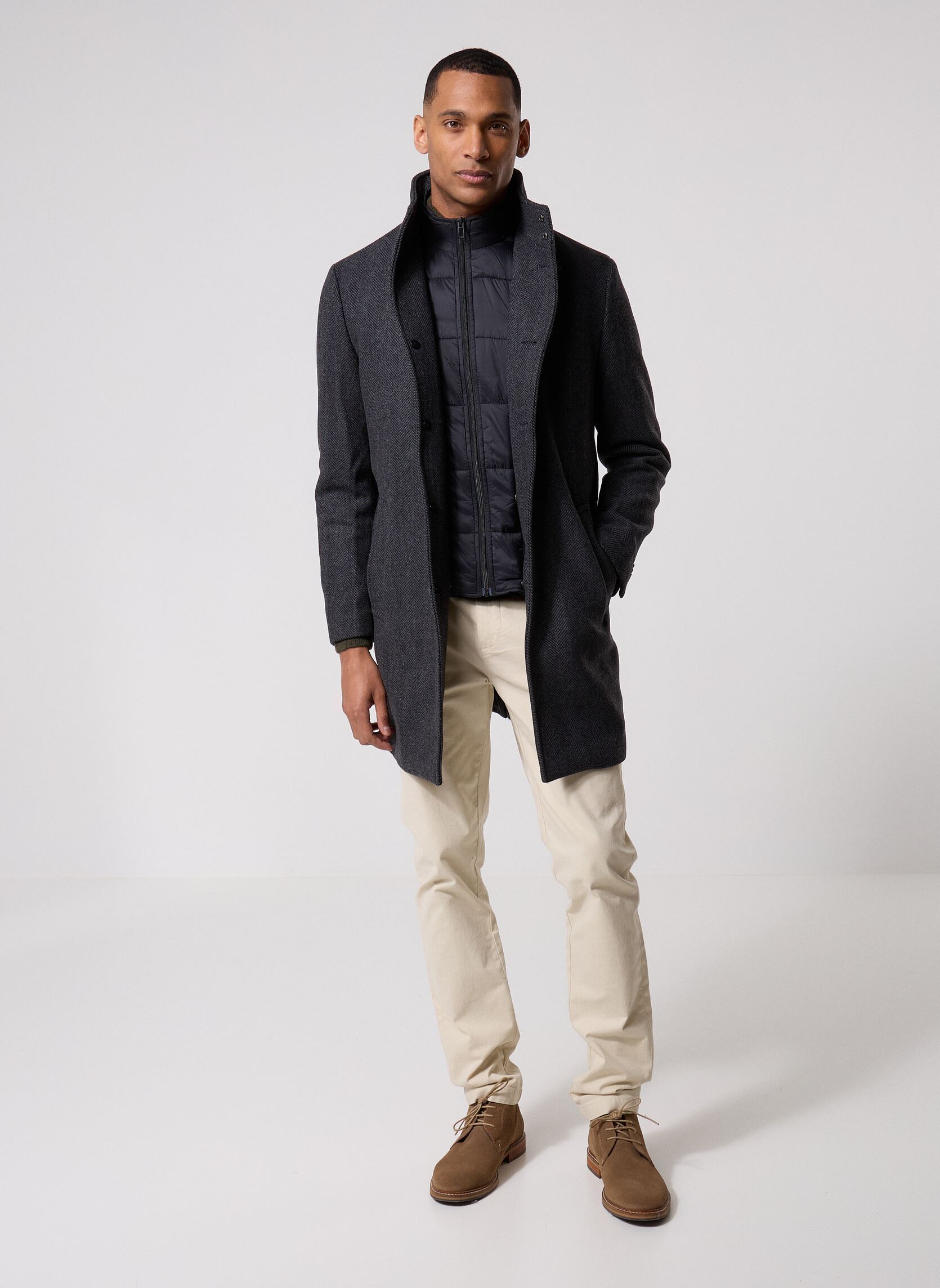 Manteaux classiques VIRGILE homme gris Marvin&Co Manteaux classiques VIRGILE homme gris ASPHALT