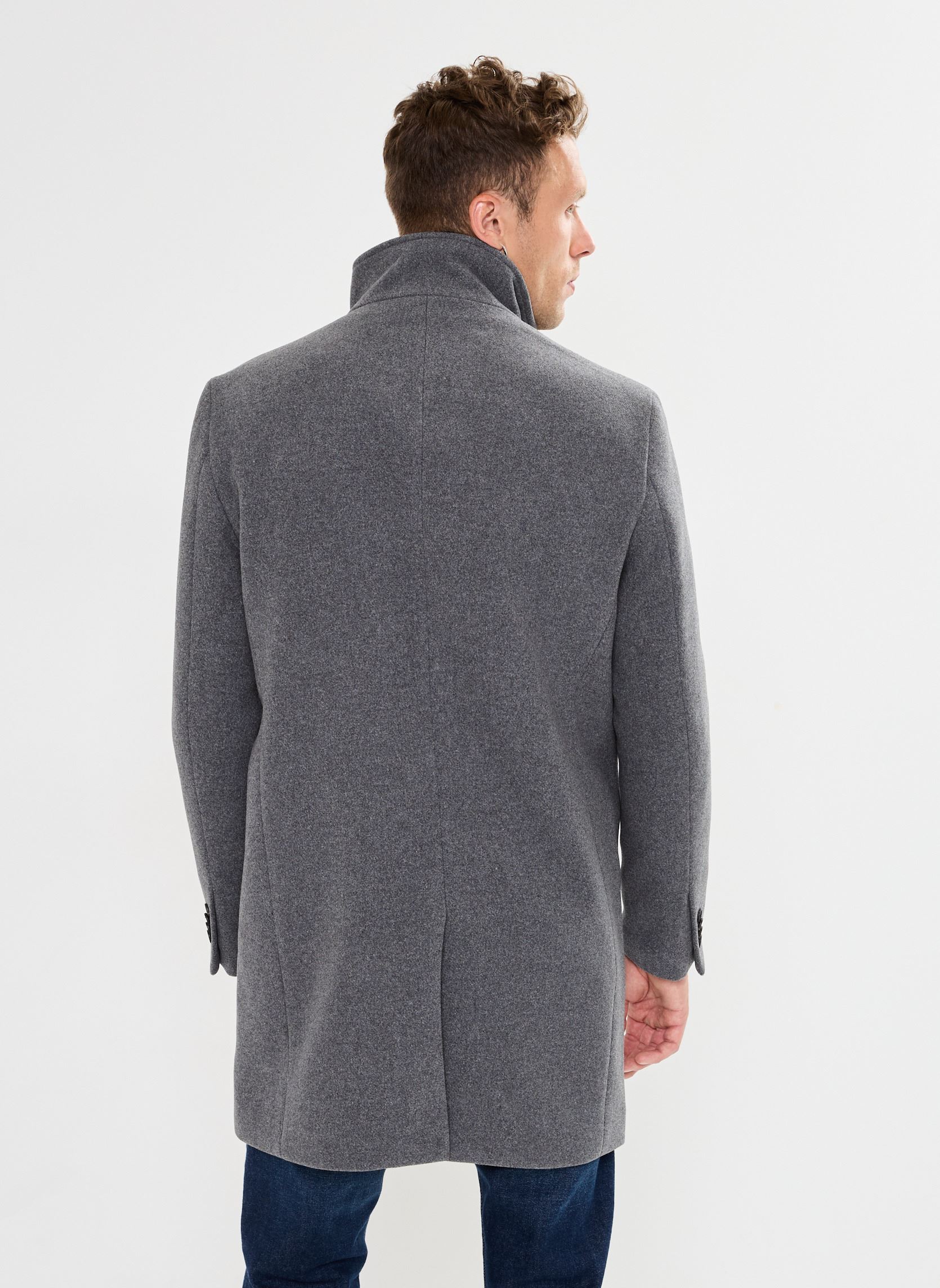 Klassische Mäntel VIRGILE herren grau Marvin&Co Klassische Mäntel VIRGILE herren grau QUIET SHADE
