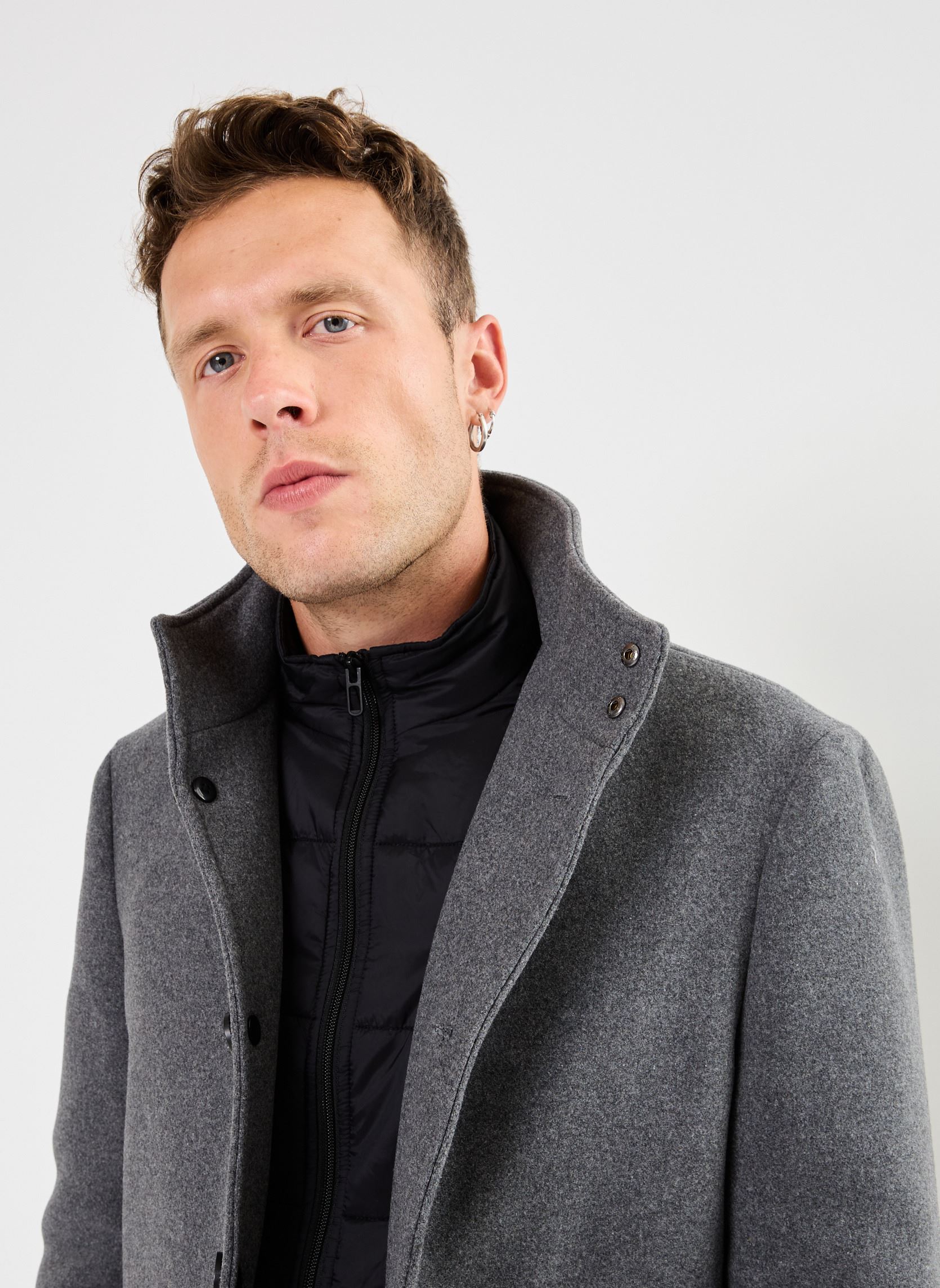 Klassische Mäntel VIRGILE herren grau Marvin&Co Klassische Mäntel VIRGILE herren grau QUIET SHADE