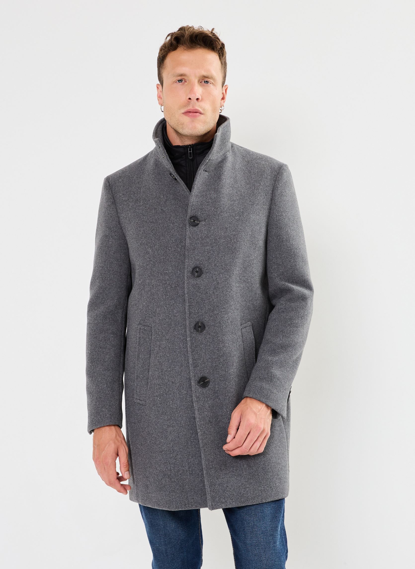 Klassische Mäntel VIRGILE herren grau Marvin&Co Klassische Mäntel VIRGILE herren grau QUIET SHADE