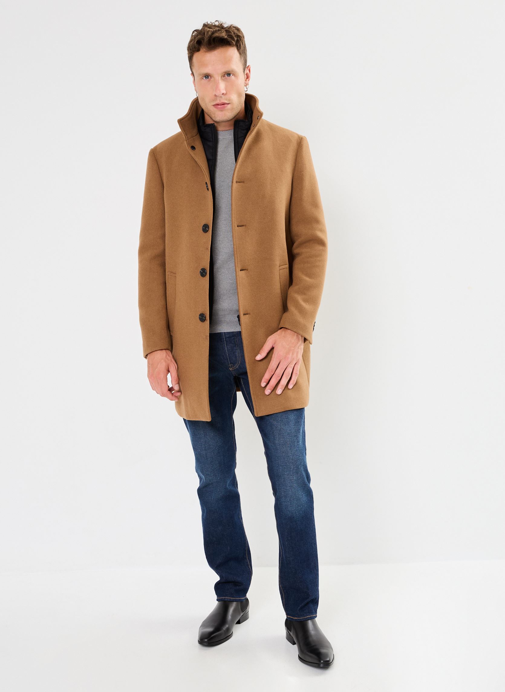 Manteaux classiques VIRGILE homme marron Marvin&Co Manteaux classiques VIRGILE homme marron Lead Gray