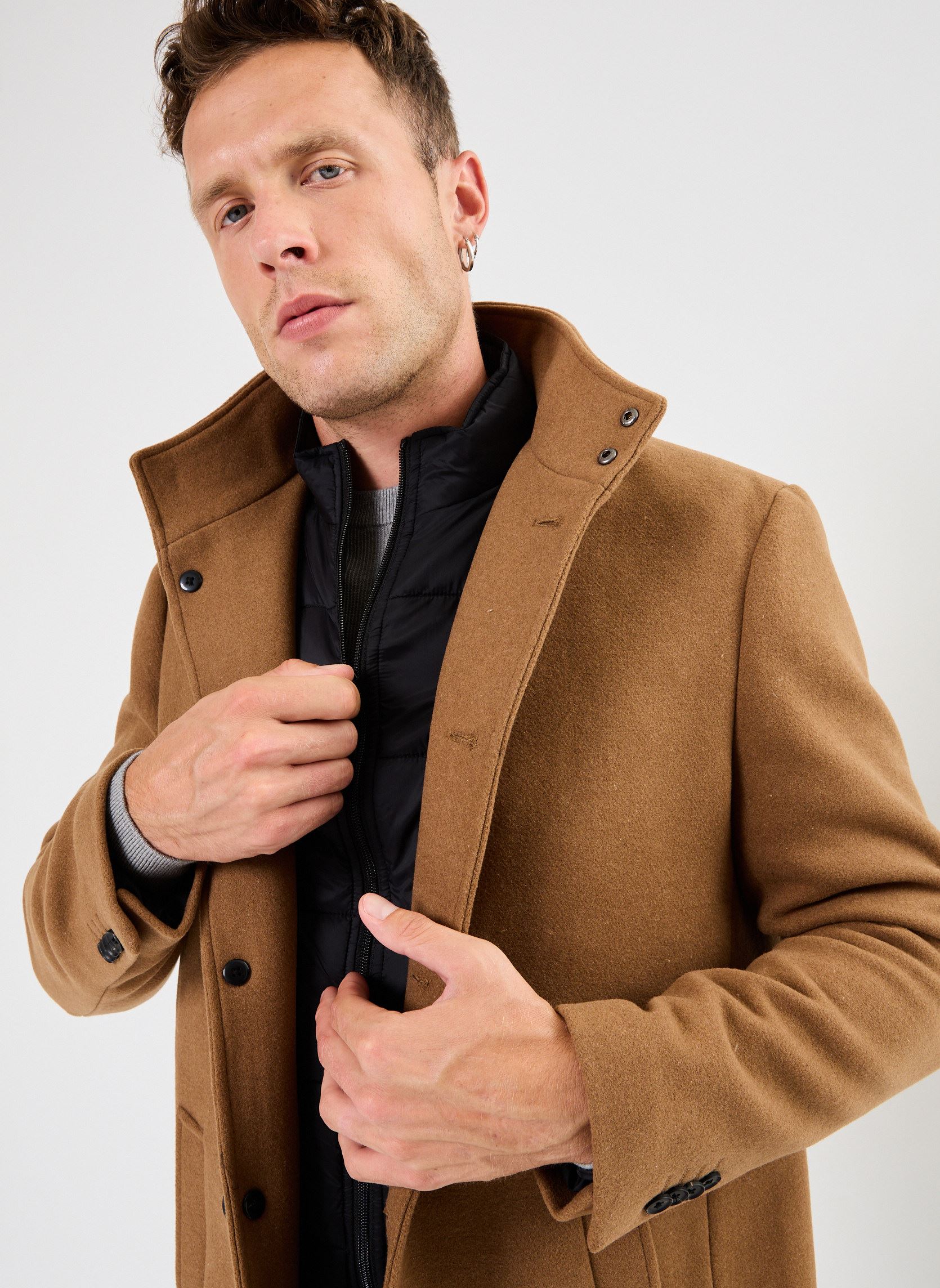 Manteaux classiques VIRGILE homme marron Marvin&Co Manteaux classiques VIRGILE homme marron Lead Gray