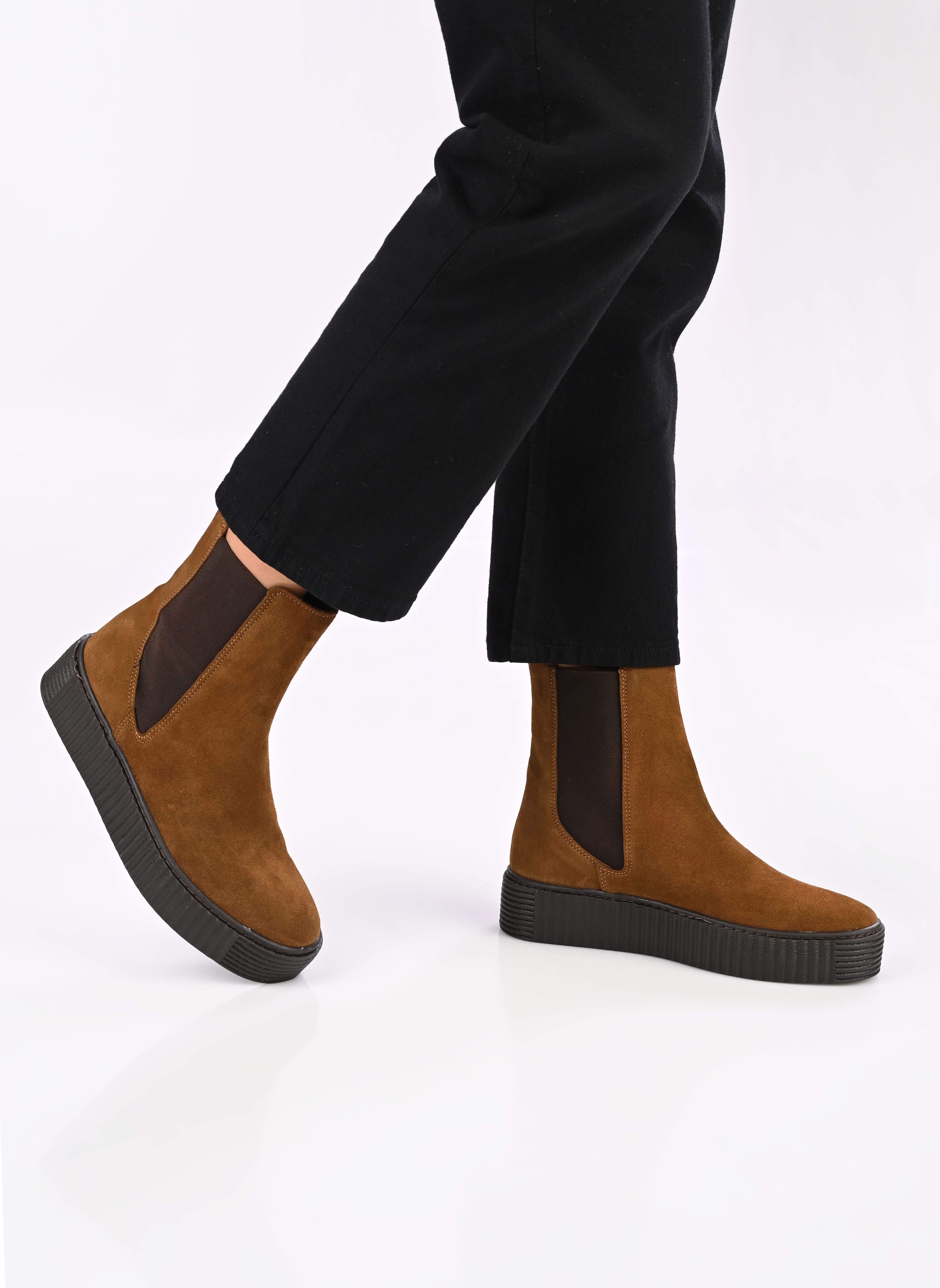 Niedrige Ankle Boots Allo damen braun Georgia Rose Soft Niedrige Ankle Boots Allo damen braun Cognac