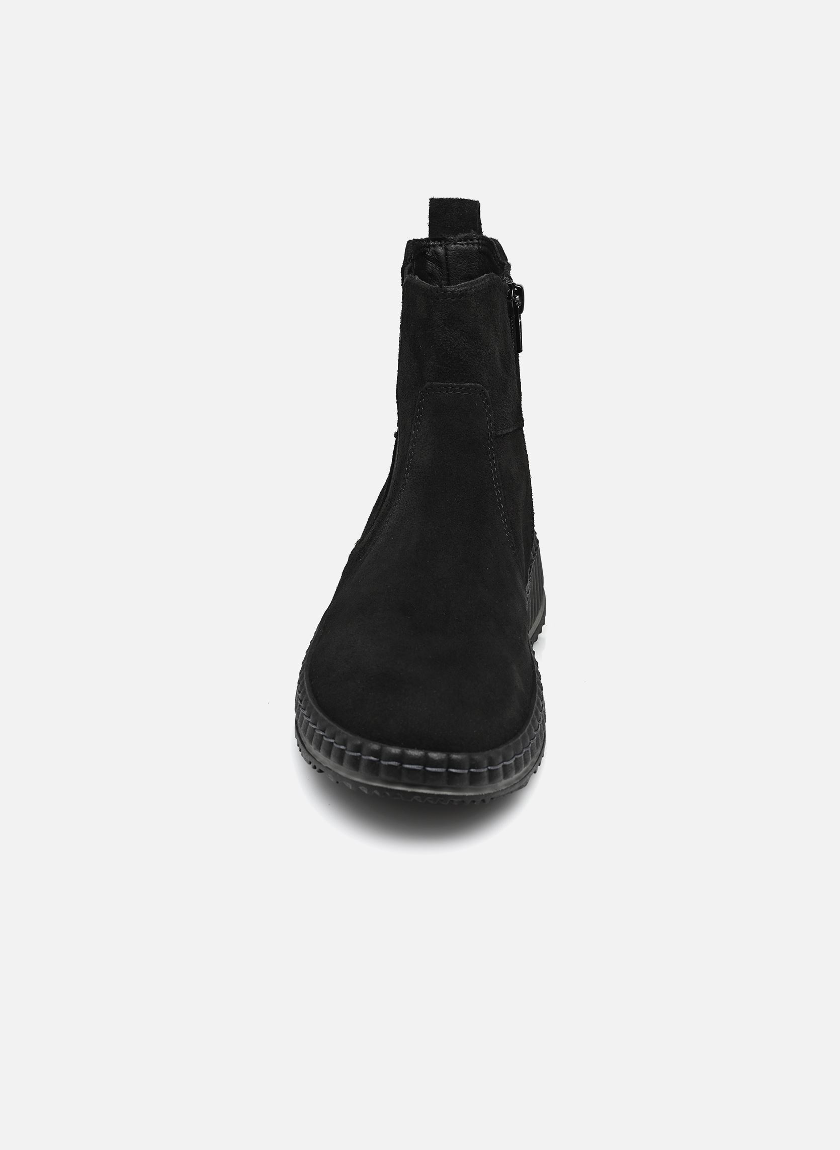 Niedrige Ankle Boots Reliana damen schwarz Georgia Rose Soft Niedrige Ankle Boots Reliana damen schwarz Cuir velours noir