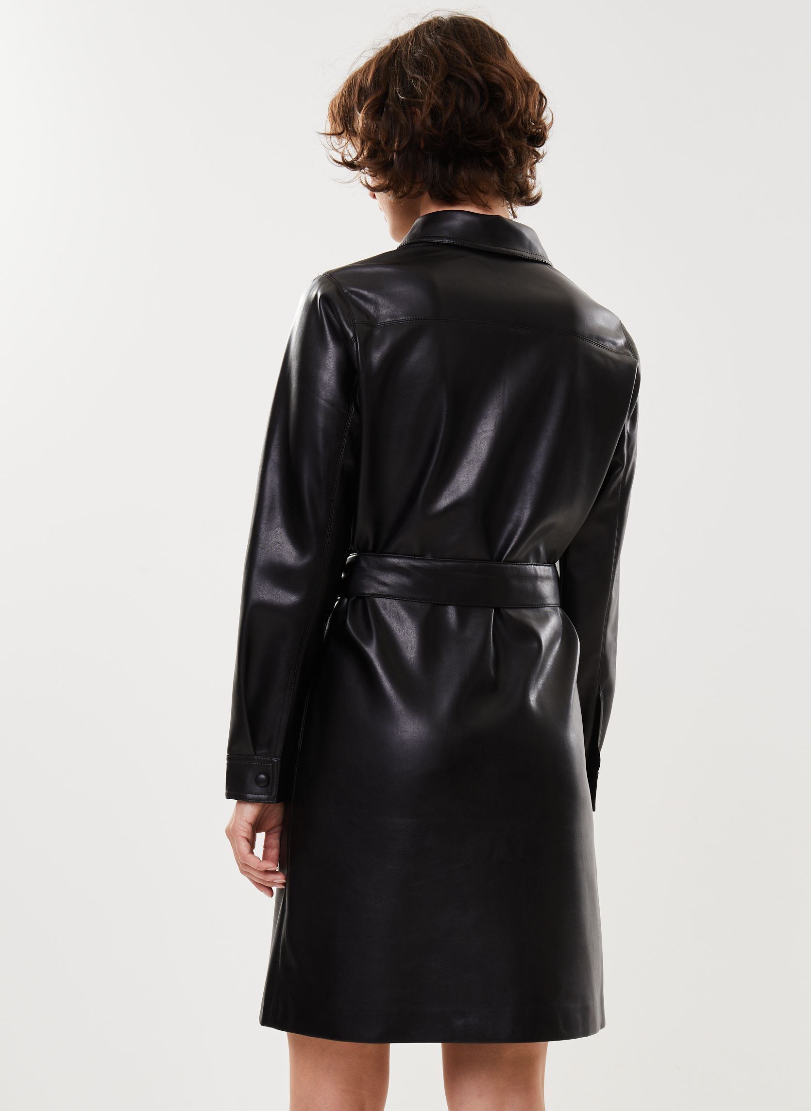 Robes Chemise FG-RO-TULINE-F femme noir La Fée Maraboutée Robes Chemise FG-RO-TULINE-F femme noir NOIR