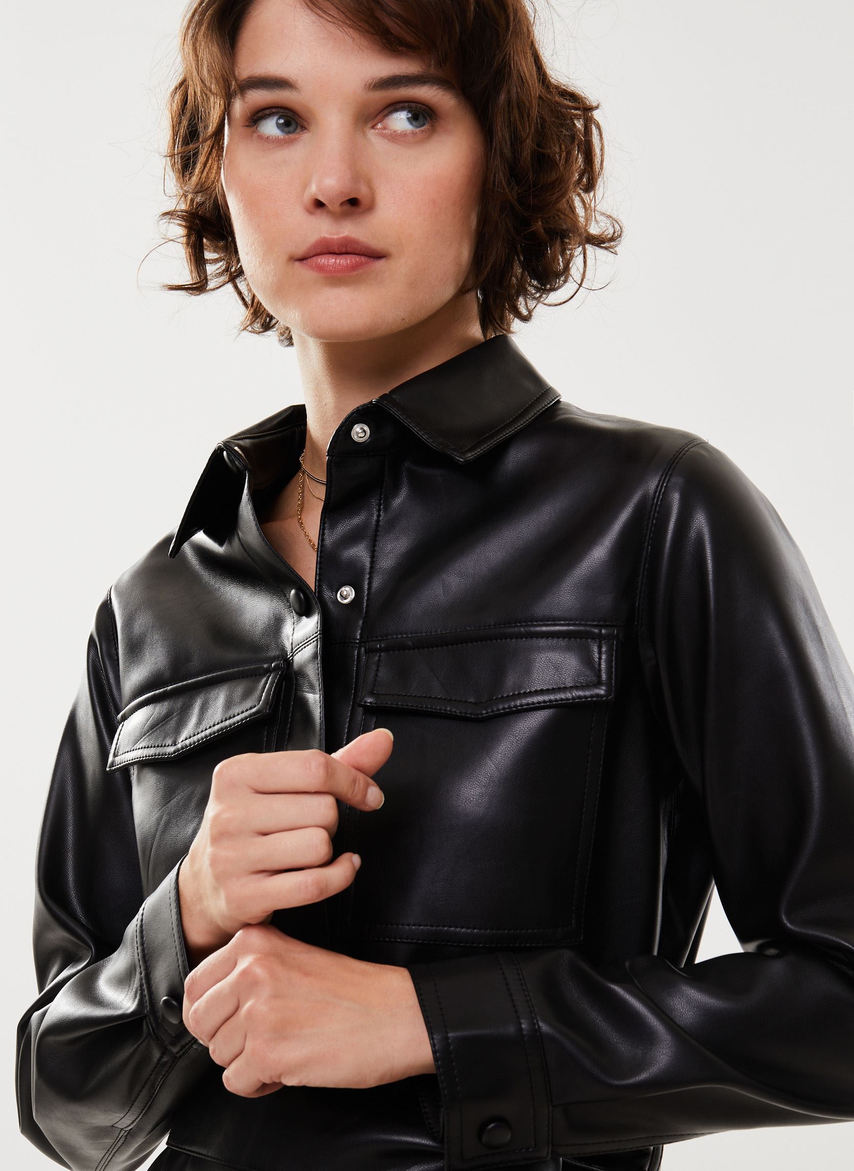 Robes Chemise FG-RO-TULINE-F femme noir La Fée Maraboutée Robes Chemise FG-RO-TULINE-F femme noir NOIR