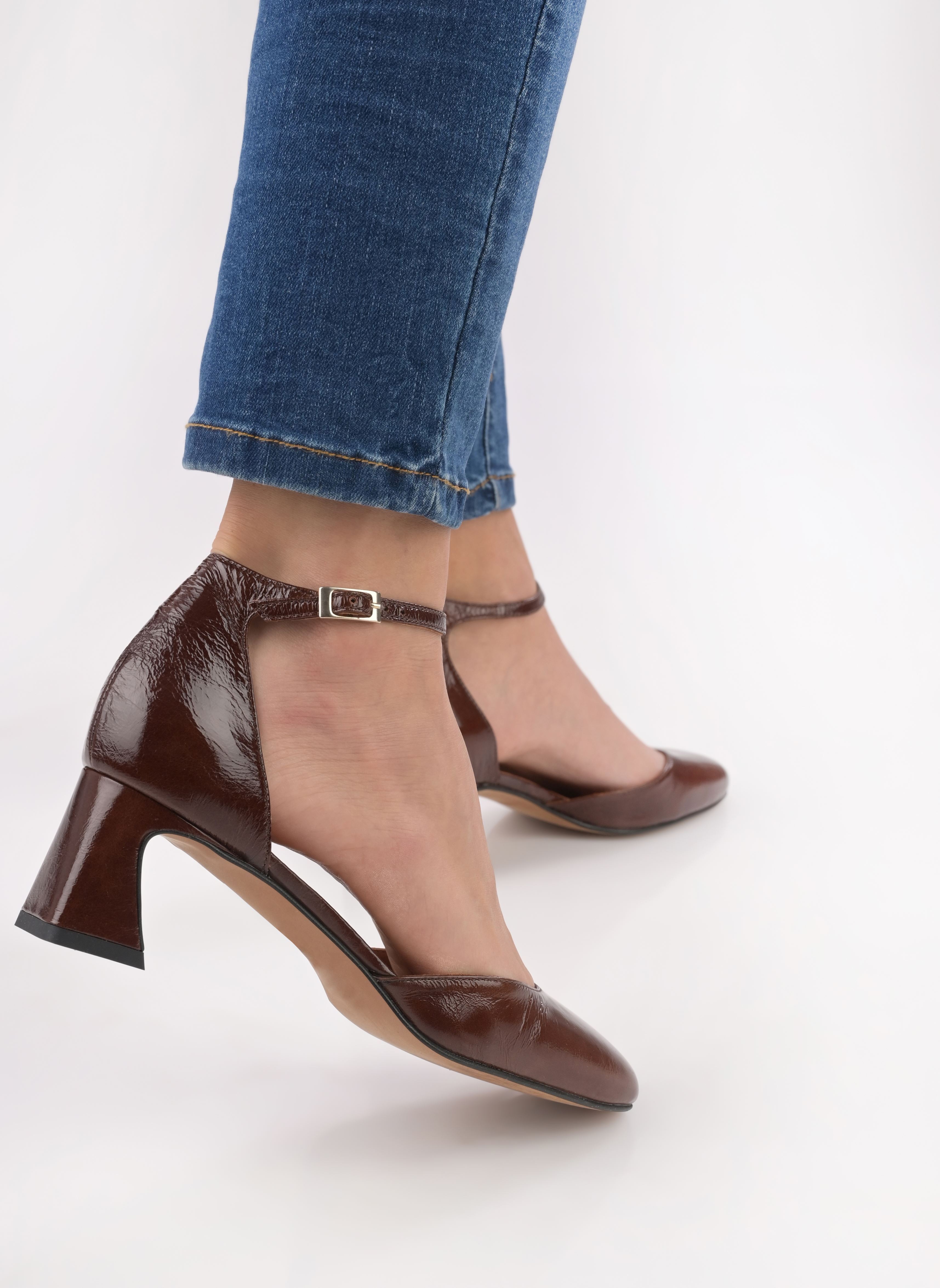 Slingback pumps Amman dames bruin Georgia Rose Slingback pumps Amman dames bruin Chocolat