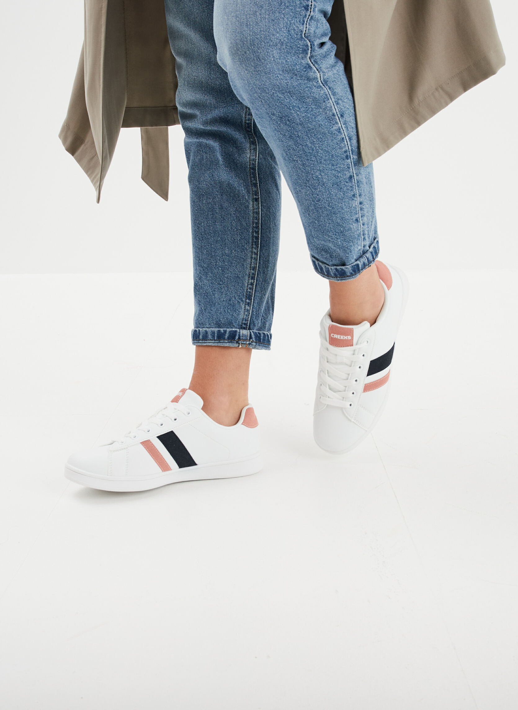 Baskets basses TAHANI_S_F_TB_0_221 femme blanc CREEKS Baskets basses TAHANI_S_F_TB_0_221 femme blanc Blanc