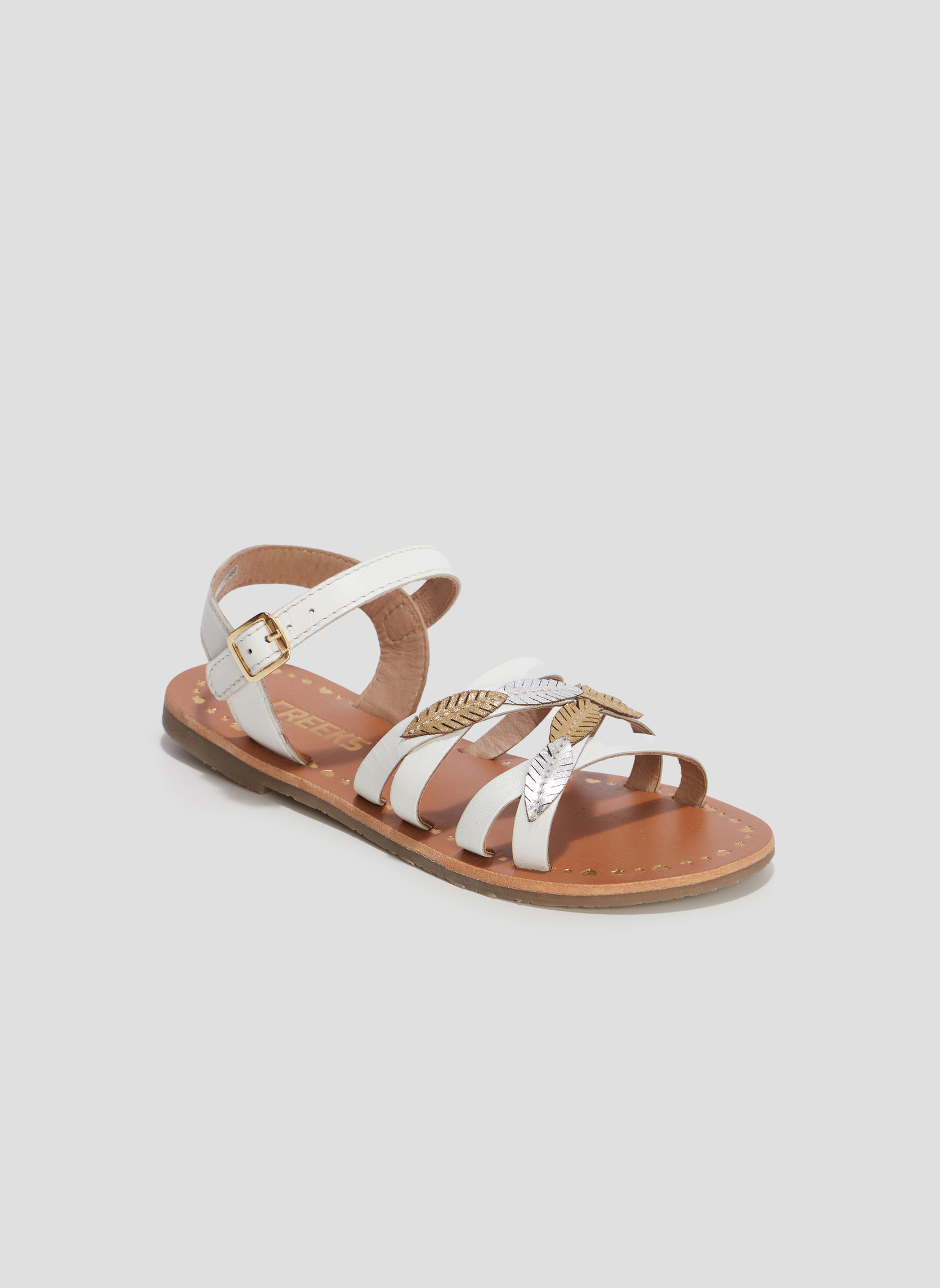 Sandales PEARL_S_PF_SAND_0_221 fille blanc CREEKS Sandales PEARL_S_PF_SAND_0_221 fille blanc Blanc