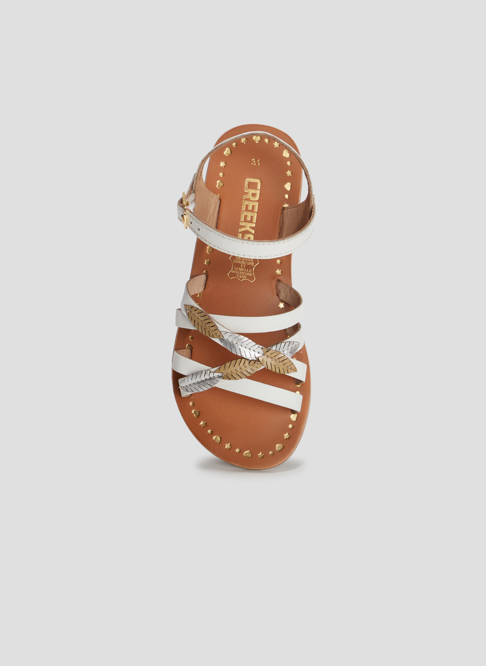 Sandales PEARL_S_PF_SAND_0_221 fille blanc CREEKS Sandales PEARL_S_PF_SAND_0_221 fille blanc Blanc