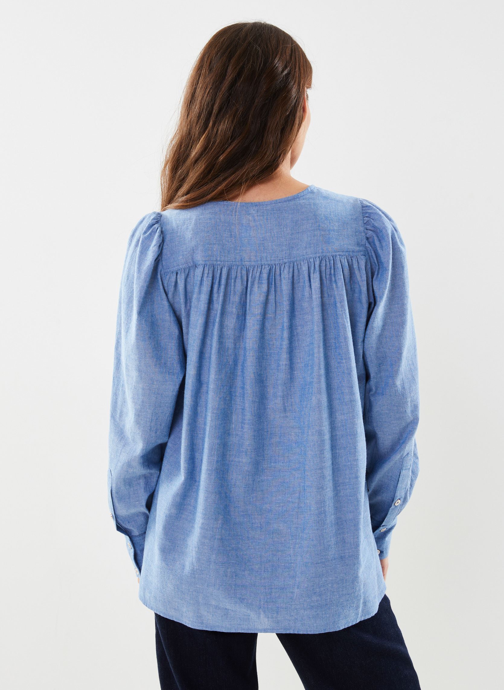 Chemises manches longues Chemise Haley femme bleu Stella Forest Chemises manches longues Chemise Haley femme bleu DENIM