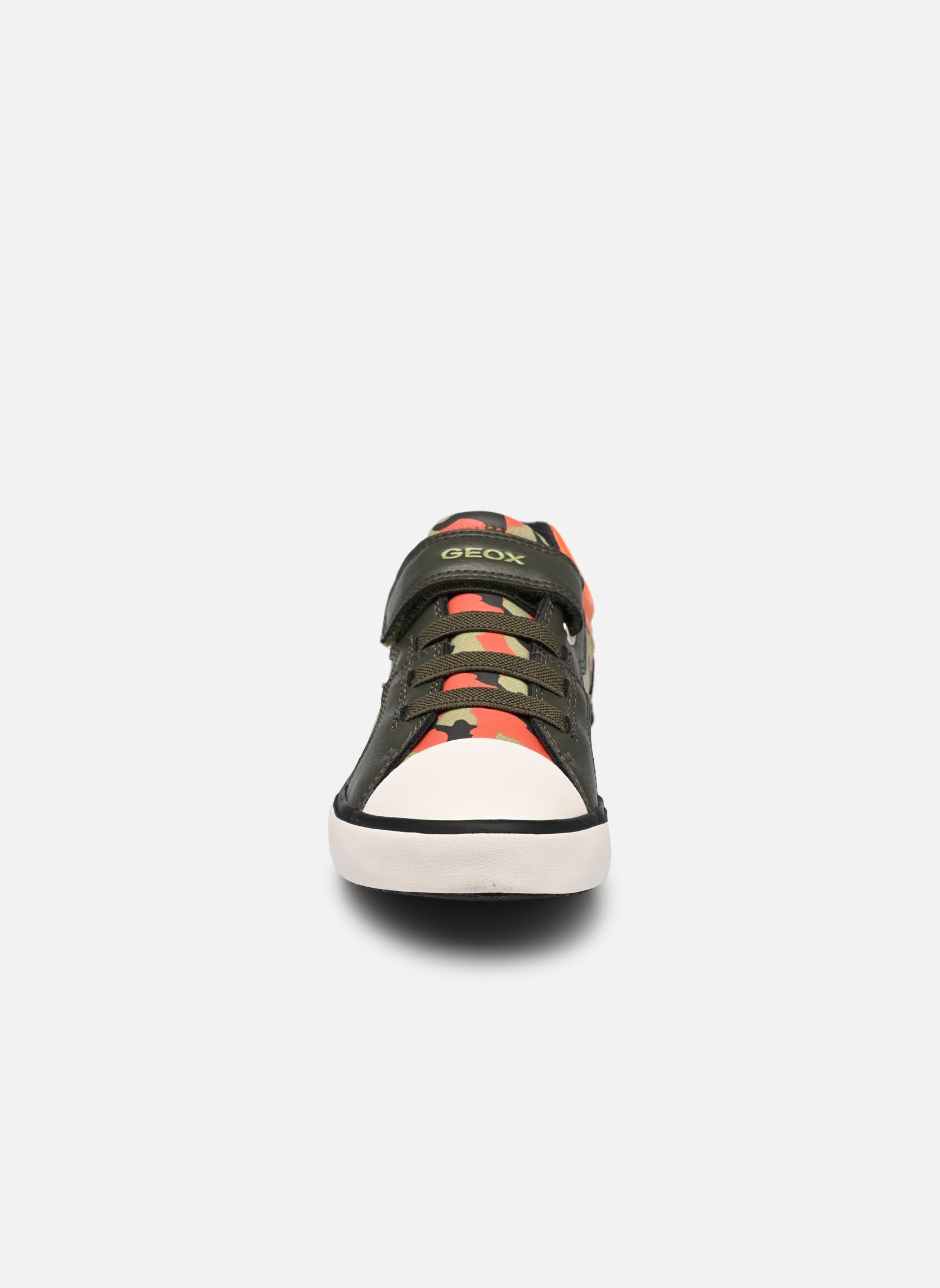 Niedrige Sneaker J GISLI BOY 1 jungen grün Geox Niedrige Sneaker J GISLI BOY 1 jungen grün MILITAIRE/ORANGE