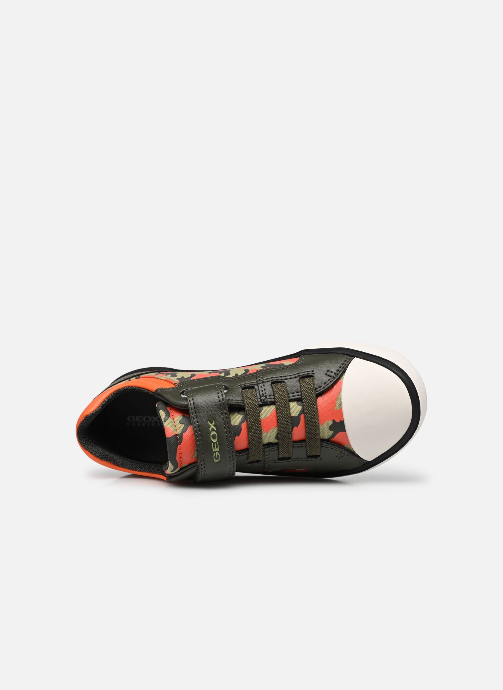Niedrige Sneaker J GISLI BOY 1 jungen grün Geox Niedrige Sneaker J GISLI BOY 1 jungen grün MILITAIRE/ORANGE