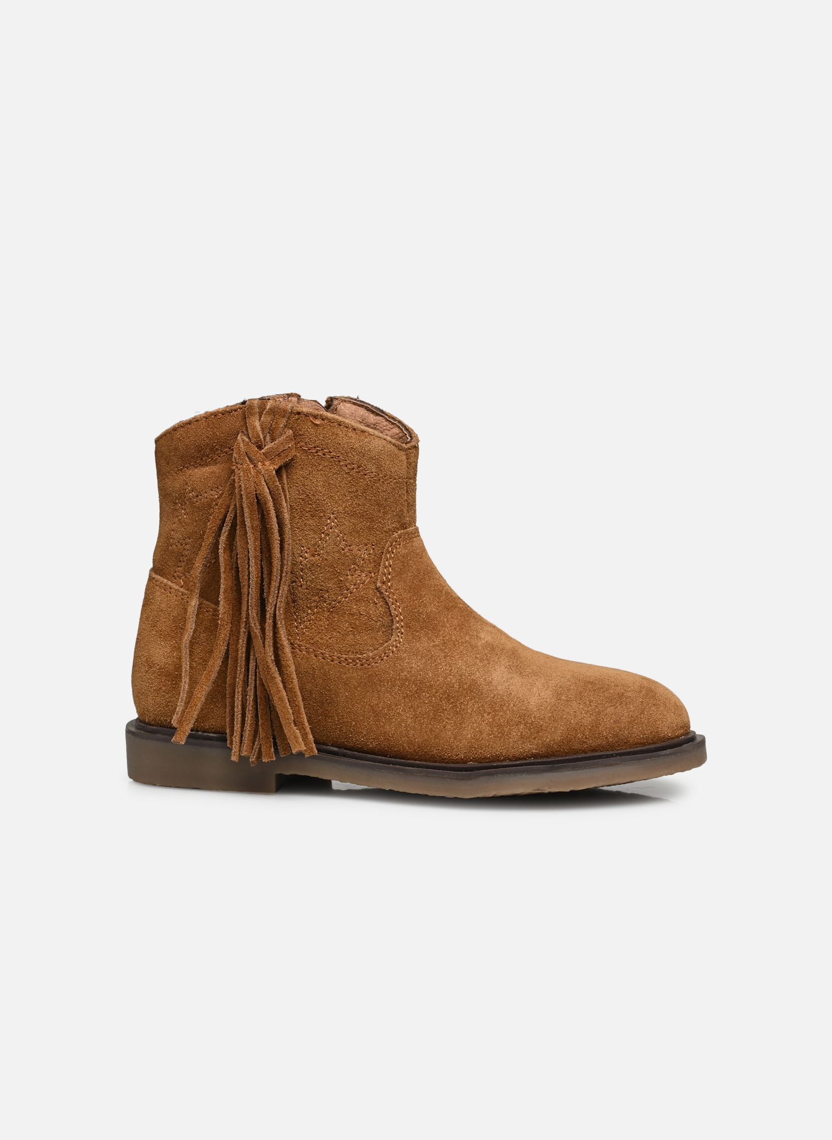 Enkellaarsjes KEWARN LEATHER meisjes bruin Rose et Martin Enkellaarsjes KEWARN LEATHER meisjes bruin Cognac