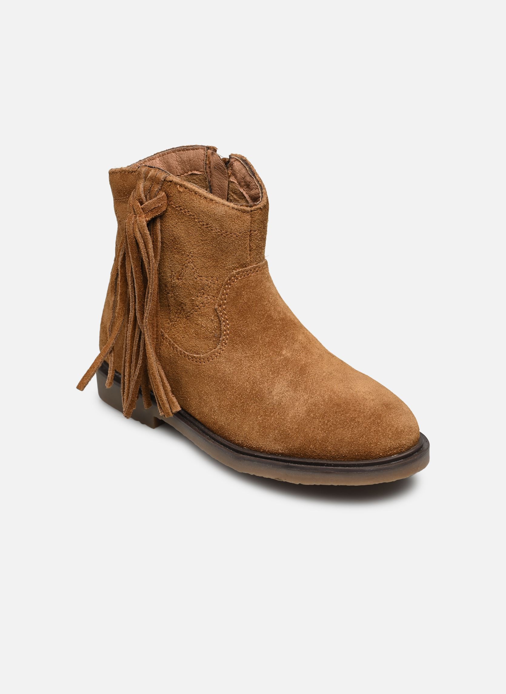 Enkellaarsjes KEWARN LEATHER meisjes bruin Rose et Martin Enkellaarsjes KEWARN LEATHER meisjes bruin Cognac