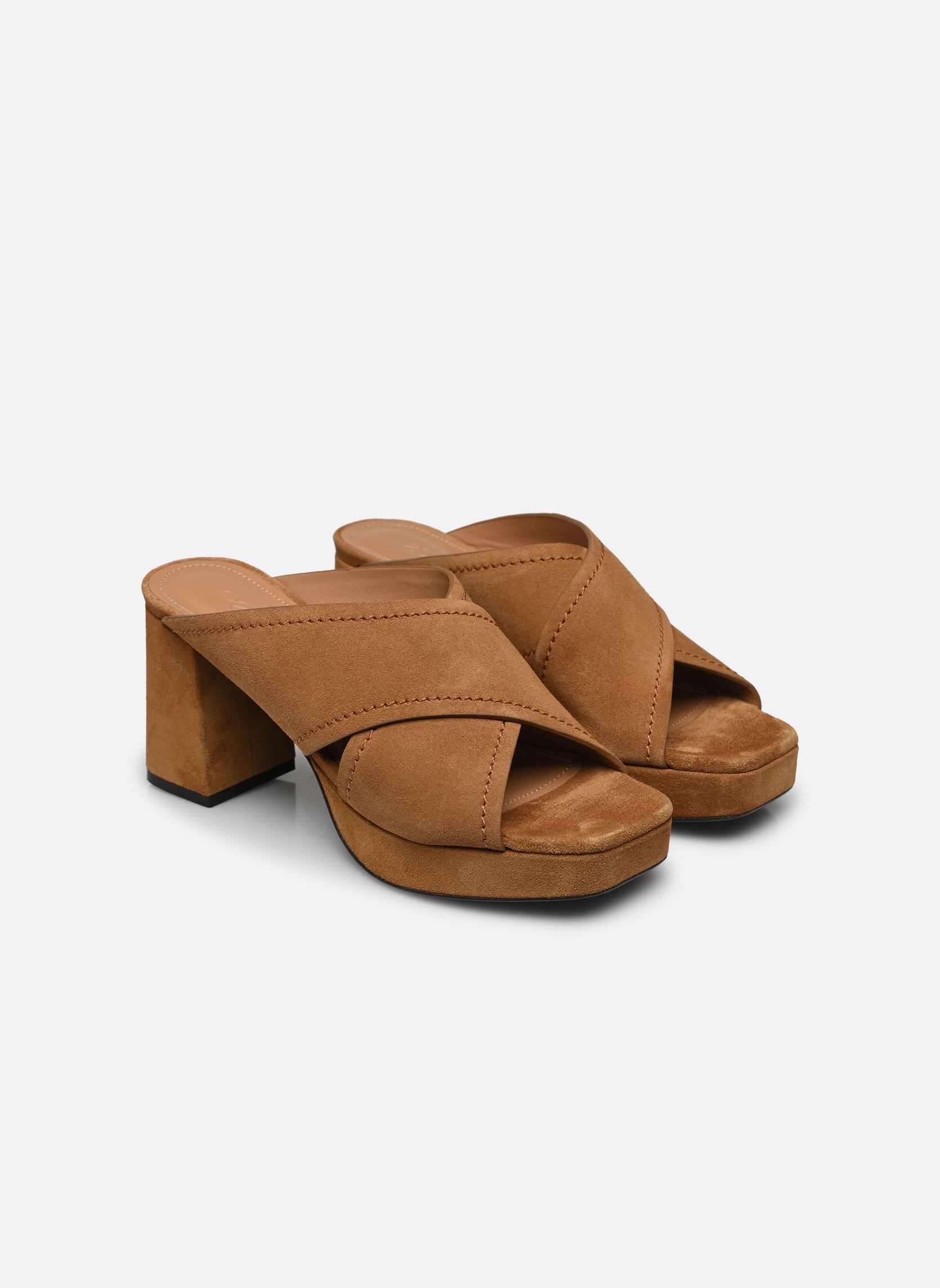 Pantoletten Juliette 5 Cross Mule damen braun Free Lance Pantoletten Juliette 5 Cross Mule damen braun CUIR VELOURS BISCUIT