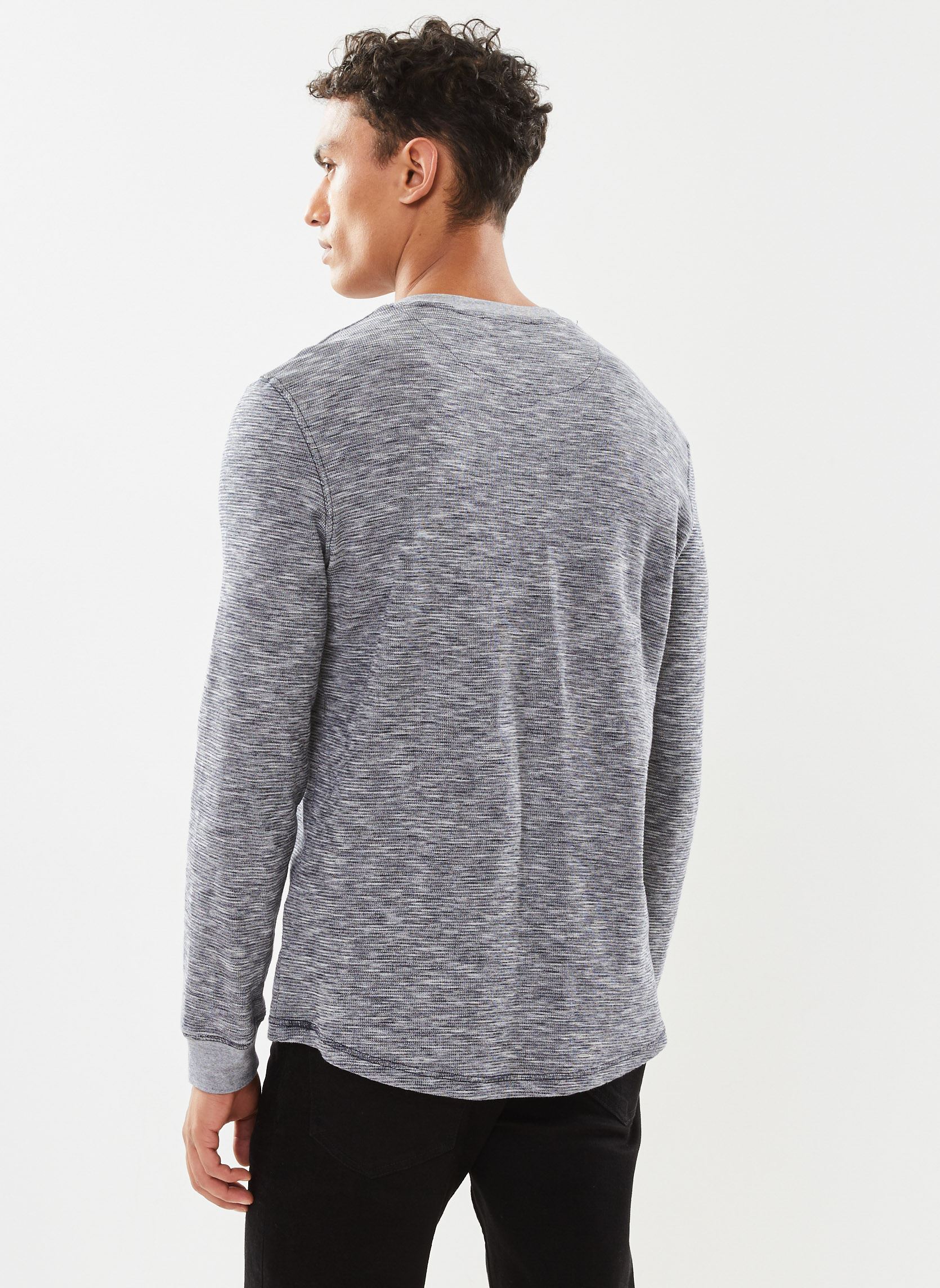 Langarm-T-Shirts LEO herren grau Marvin&Co Langarm-T-Shirts LEO herren grau NIGHT SKY