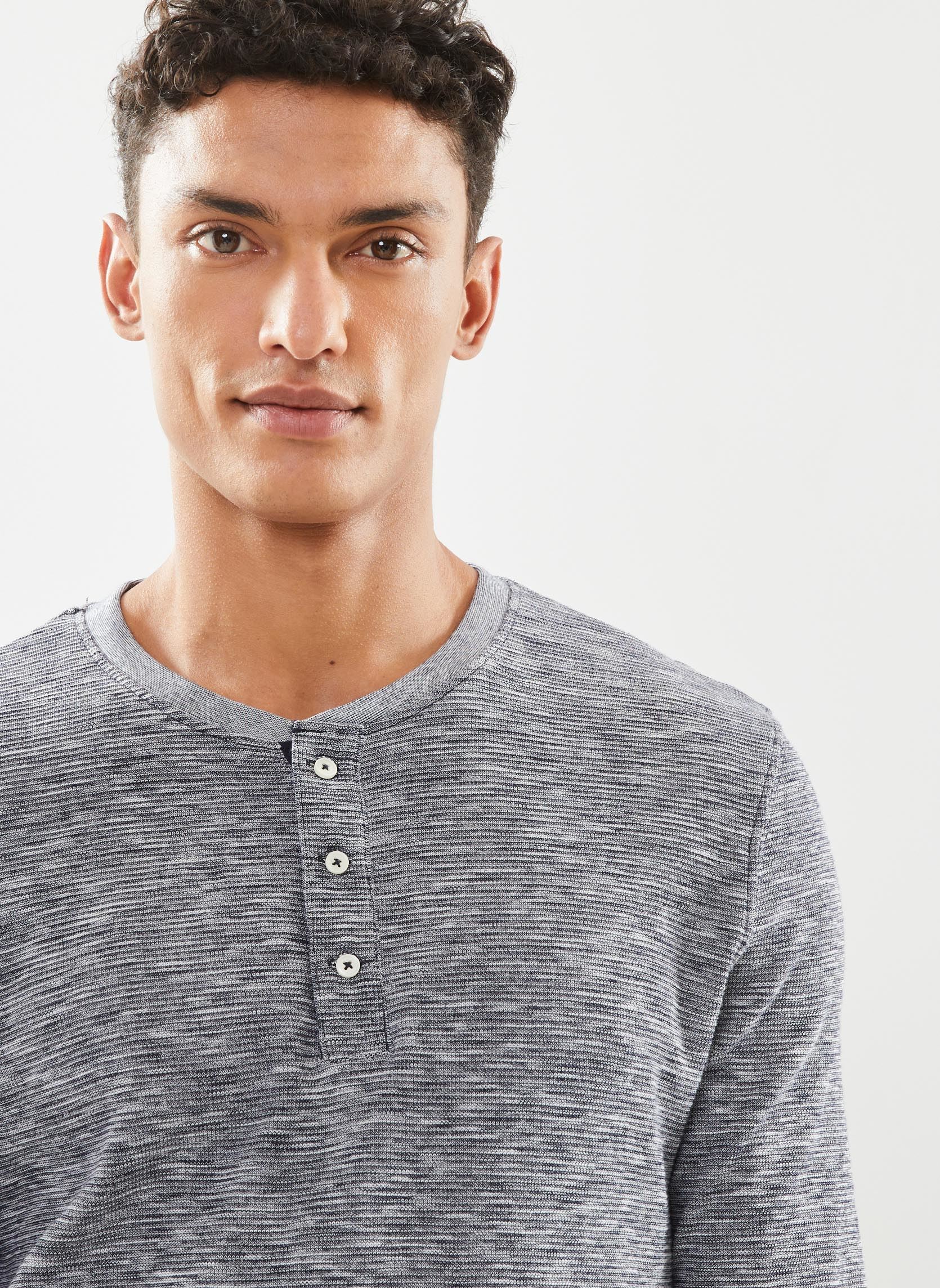 Langarm-T-Shirts LEO herren grau Marvin&Co Langarm-T-Shirts LEO herren grau NIGHT SKY