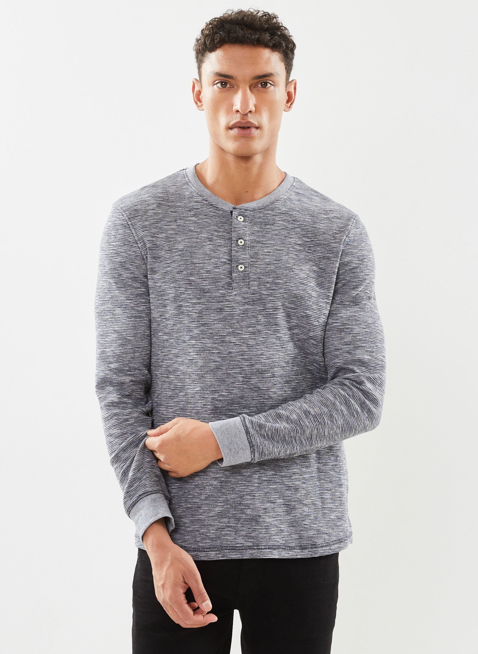 Langarm-T-Shirts LEO herren grau Marvin&Co Langarm-T-Shirts LEO herren grau NIGHT SKY