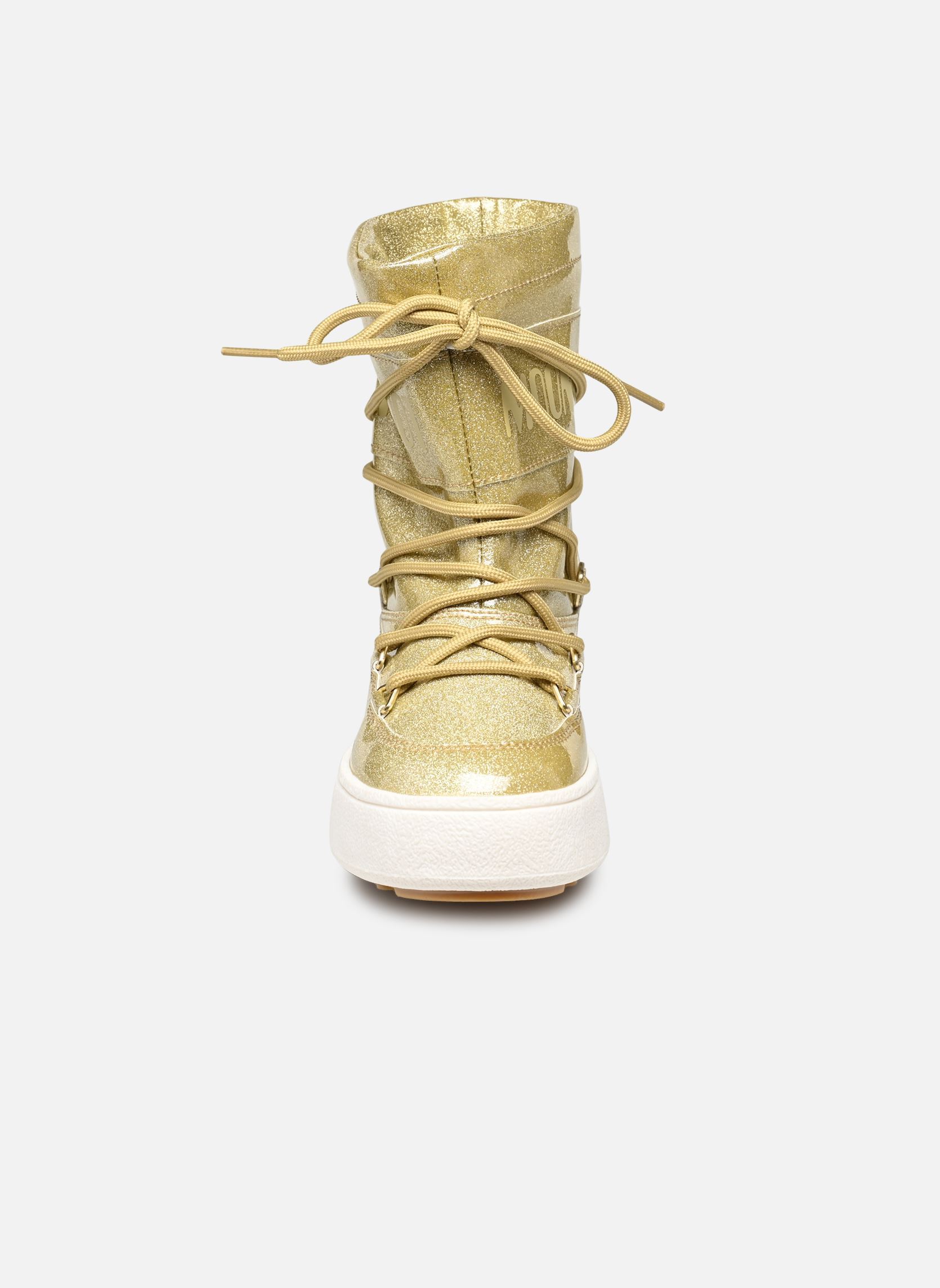 Stivali da neve MOON BOOT JTRACK TUBE GLITTER bambina oro e bronzo Moon Boot Stivali da neve MOON BOOT JTRACK TUBE GLITTER bambina oro e bronzo Gold