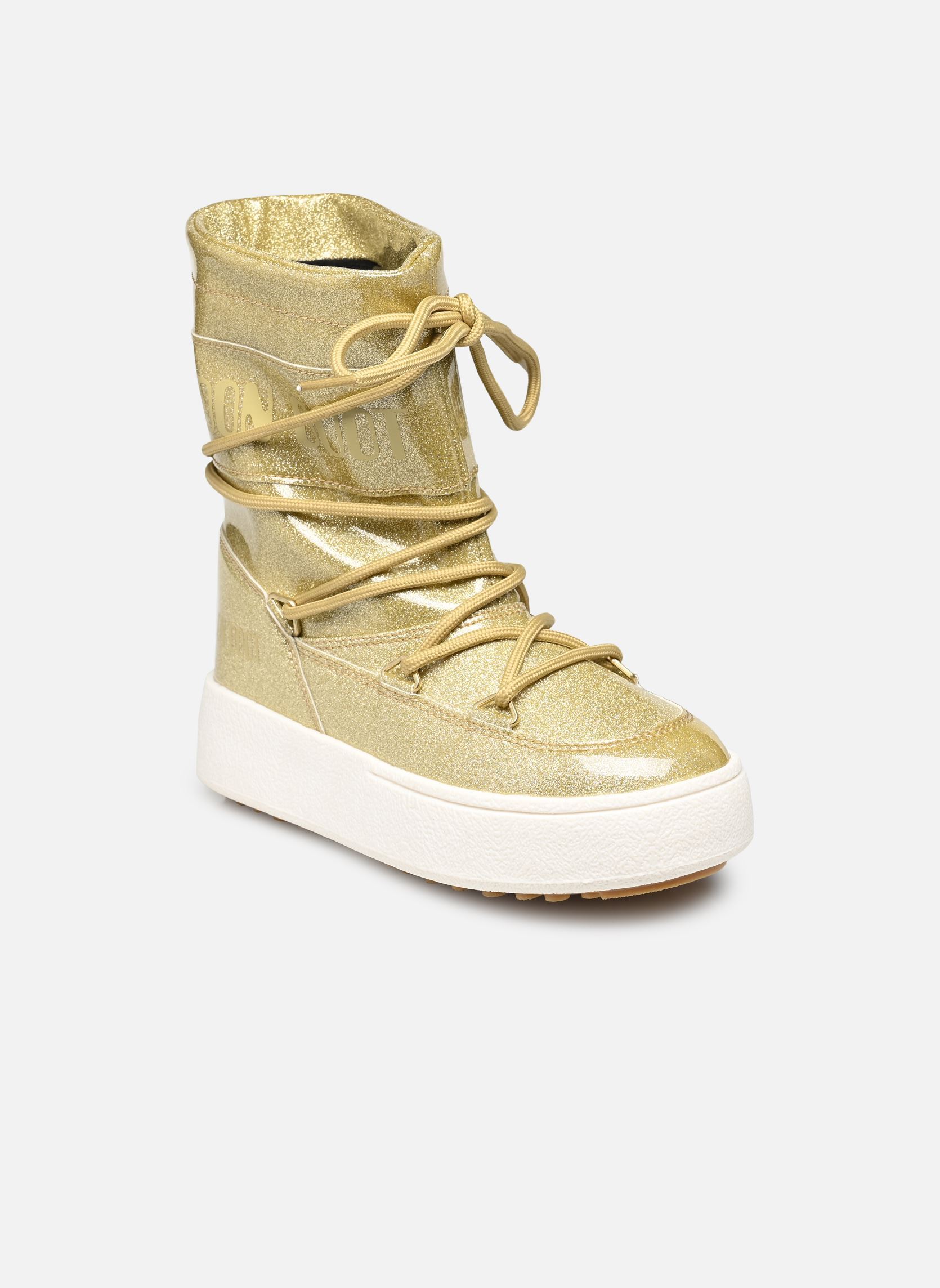 Stivali da neve MOON BOOT JTRACK TUBE GLITTER bambina oro e bronzo Moon Boot Stivali da neve MOON BOOT JTRACK TUBE GLITTER bambina oro e bronzo Gold
