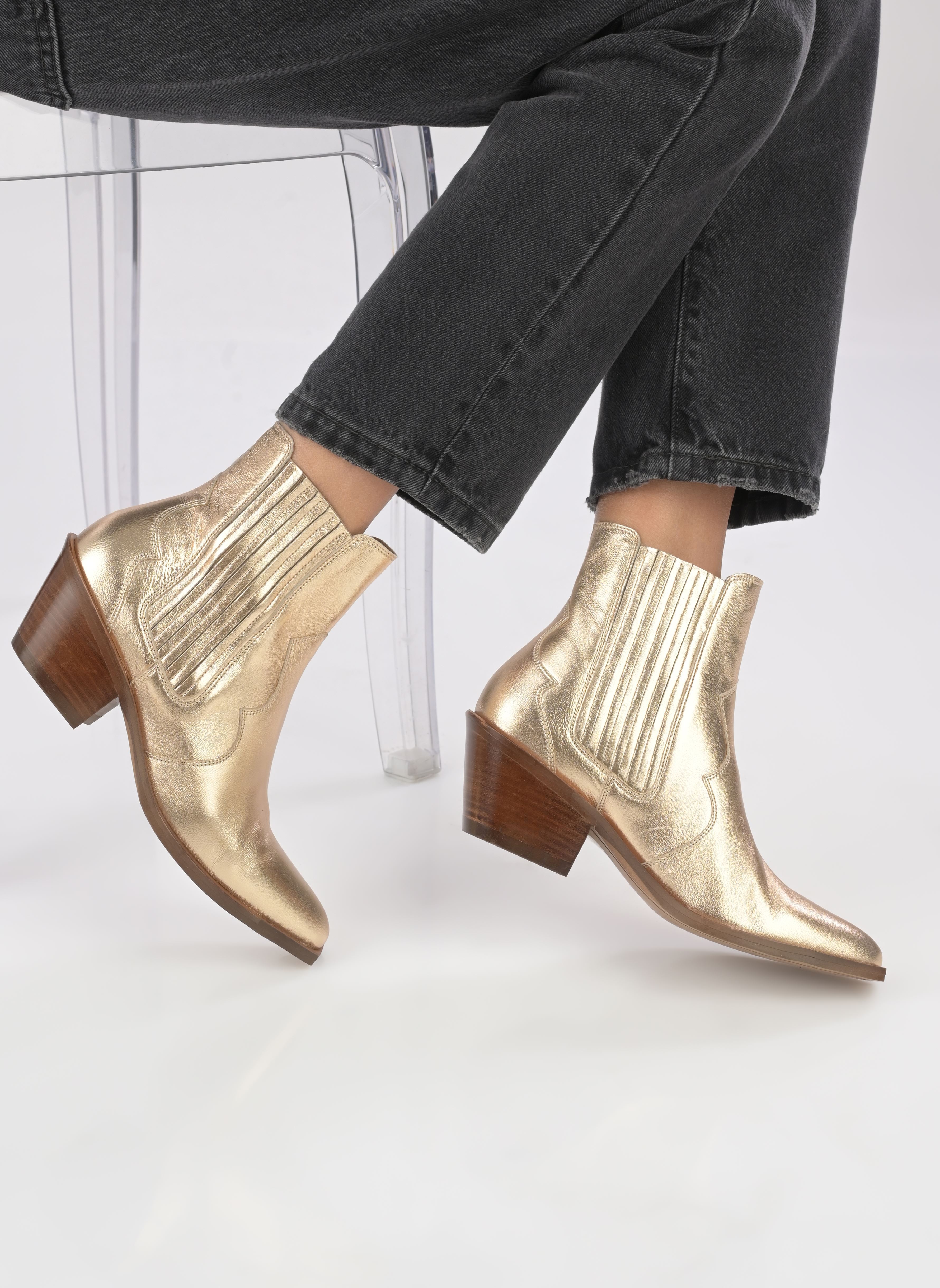 Cowboy boots Georgio dames goud en brons Georgia Rose Cowboy boots Georgio dames goud en brons Doré