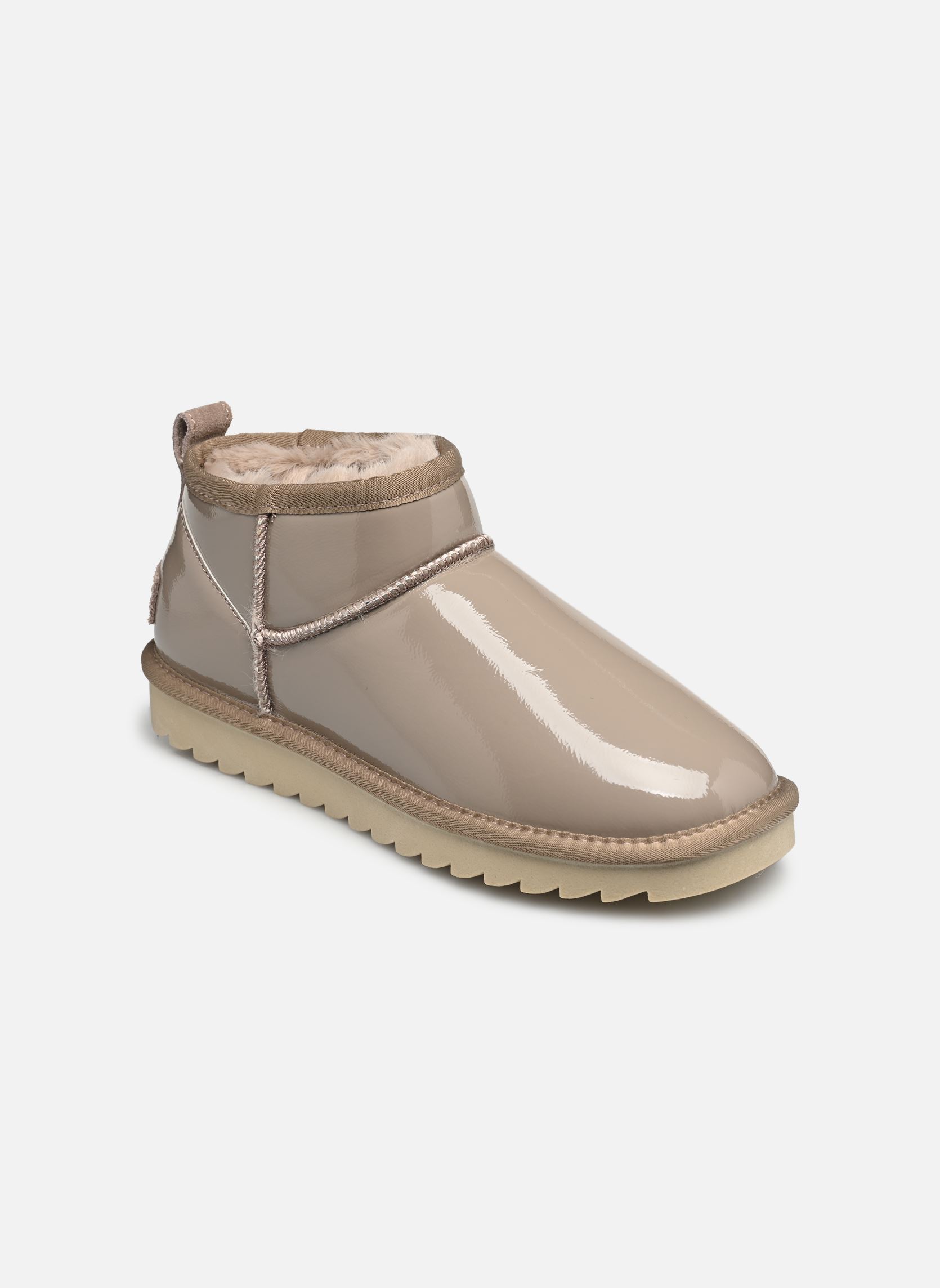 Bottines fourrées Short winter boot in naplack femme beige Colors of California Bottines fourrées Short winter boot in naplack femme beige TAUPE