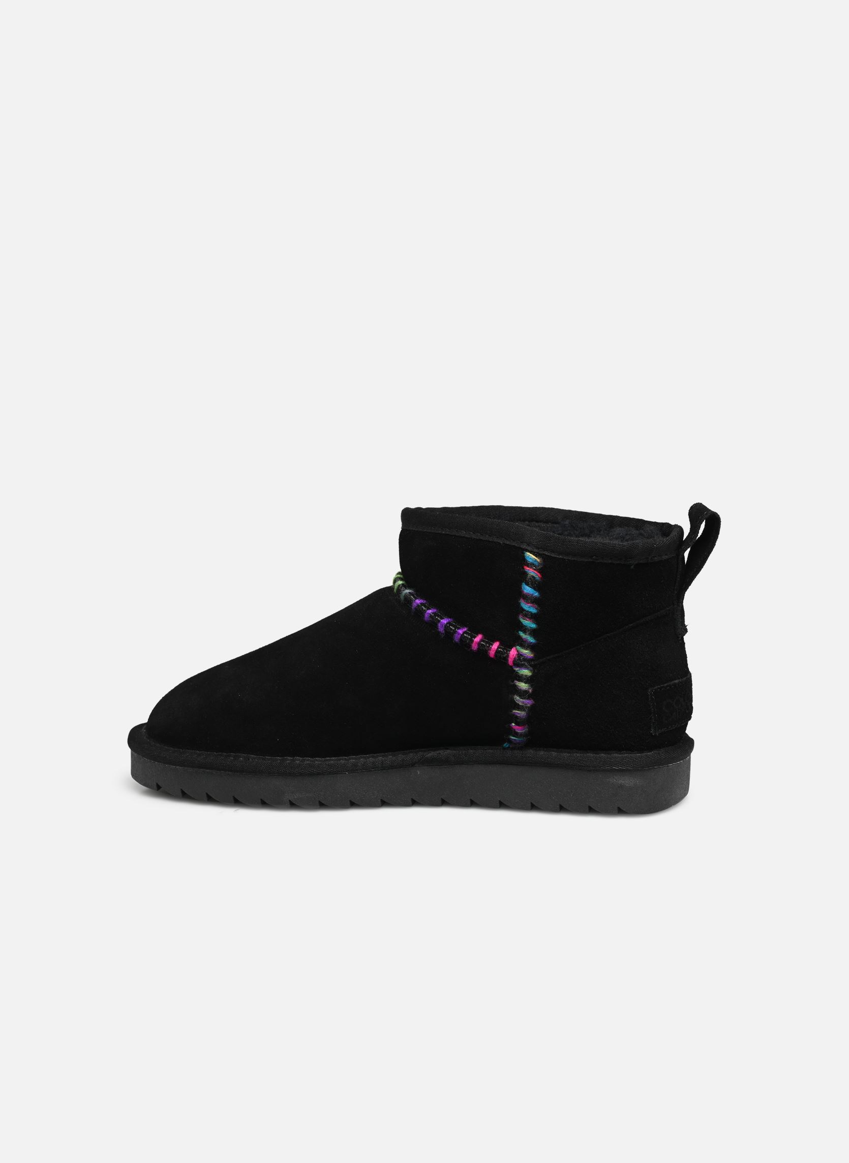 Bottines fourrées Winter boot with stitching femme noir Colors of California Bottines fourrées Winter boot with stitching femme noir BLACK