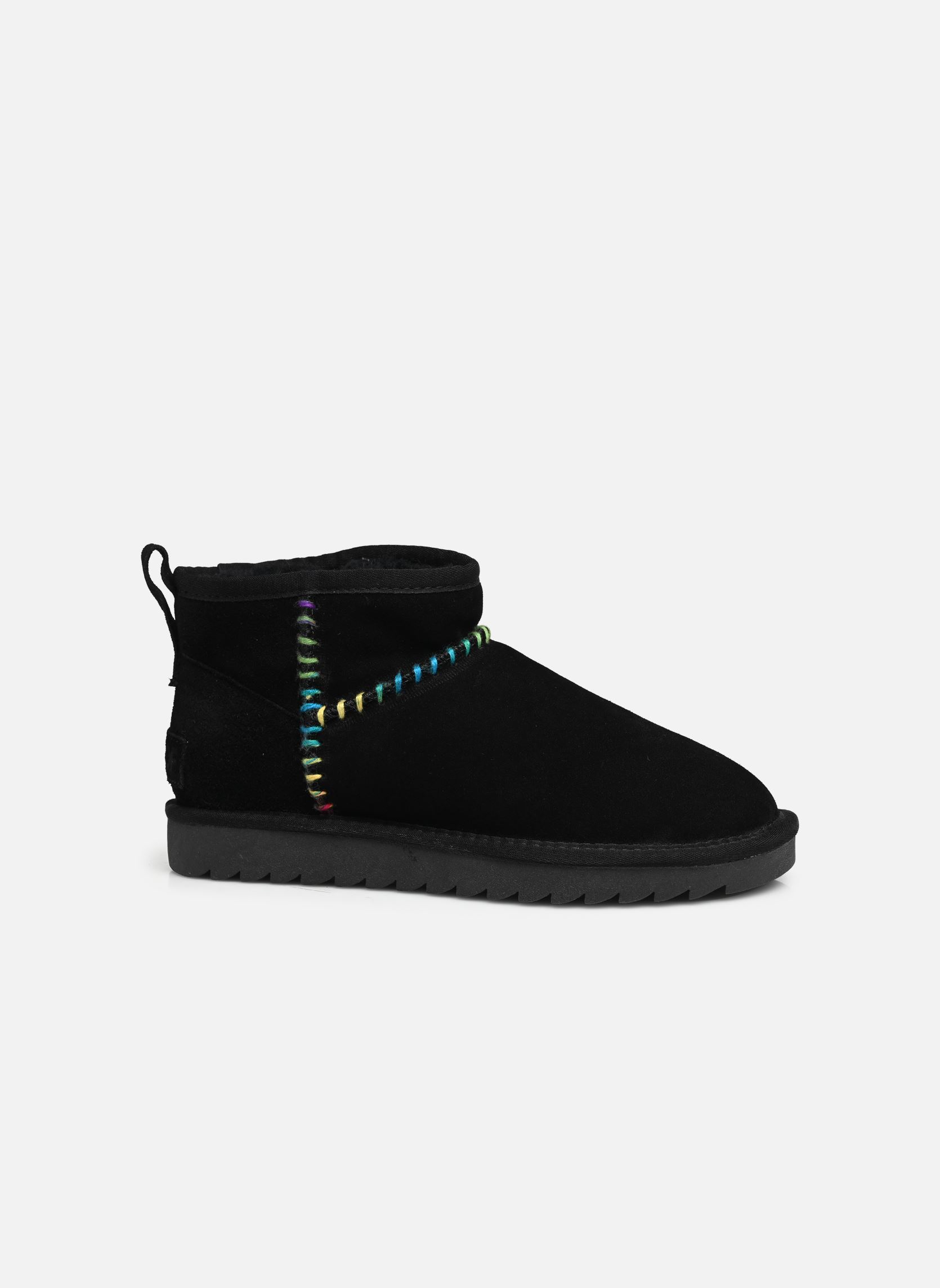 Bottines fourrées Winter boot with stitching femme noir Colors of California Bottines fourrées Winter boot with stitching femme noir BLACK